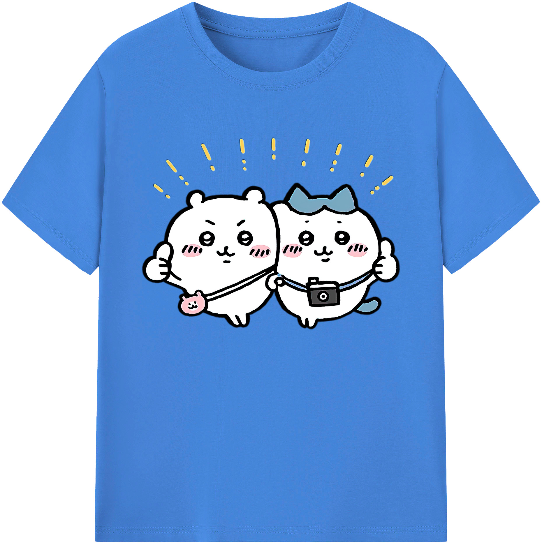 （画像用） ちいかわ ちいかわ Chii-kawa chiikawa 綿100％ メンズ半袖Tシャツ｜肌触りやわらか＆通気性