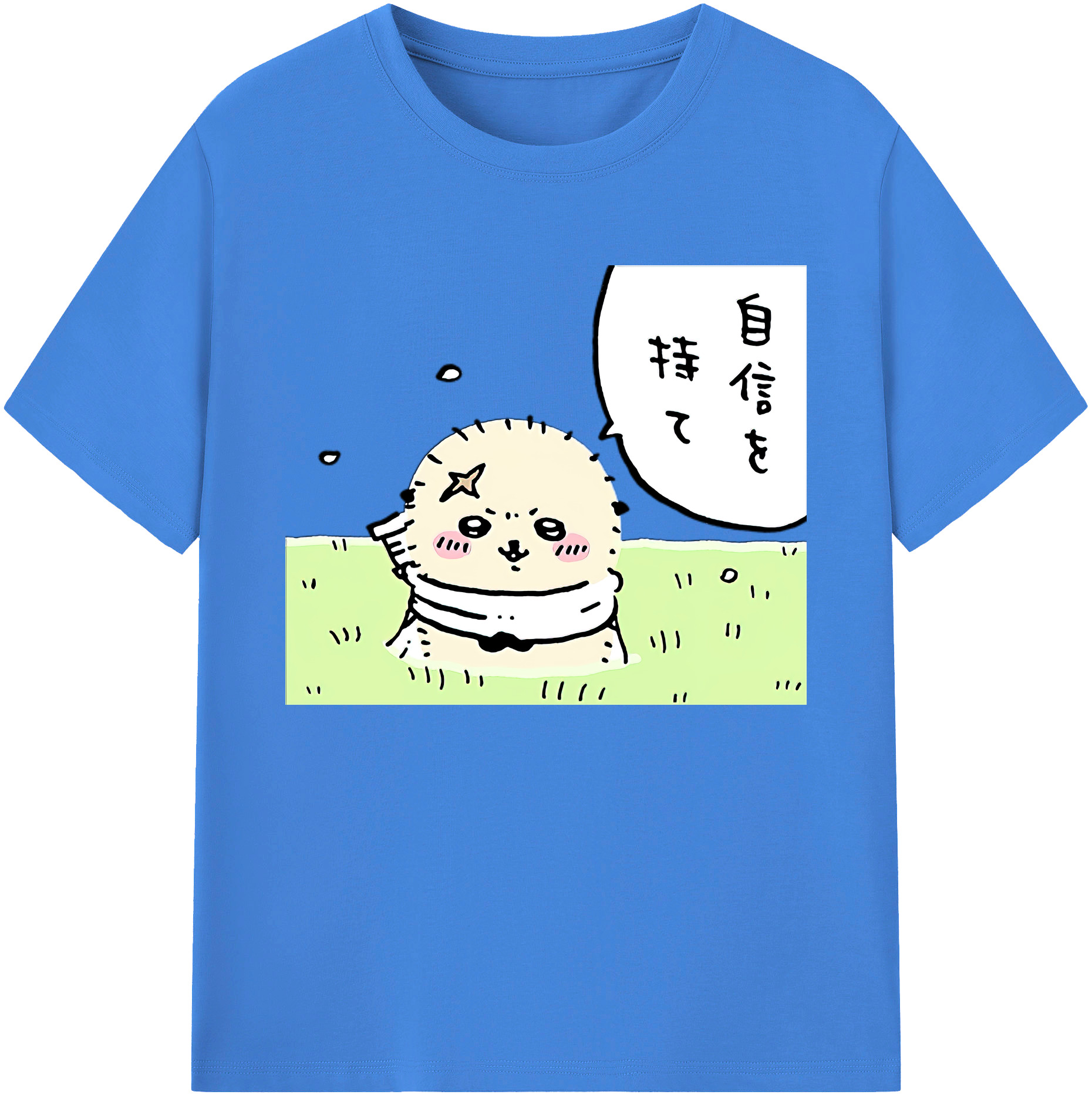 （画像用） ちいかわ ラッコ Chii-kawa Sea otter 綿100％ メンズ半袖Tシャツ｜肌触りやわらか＆通気性