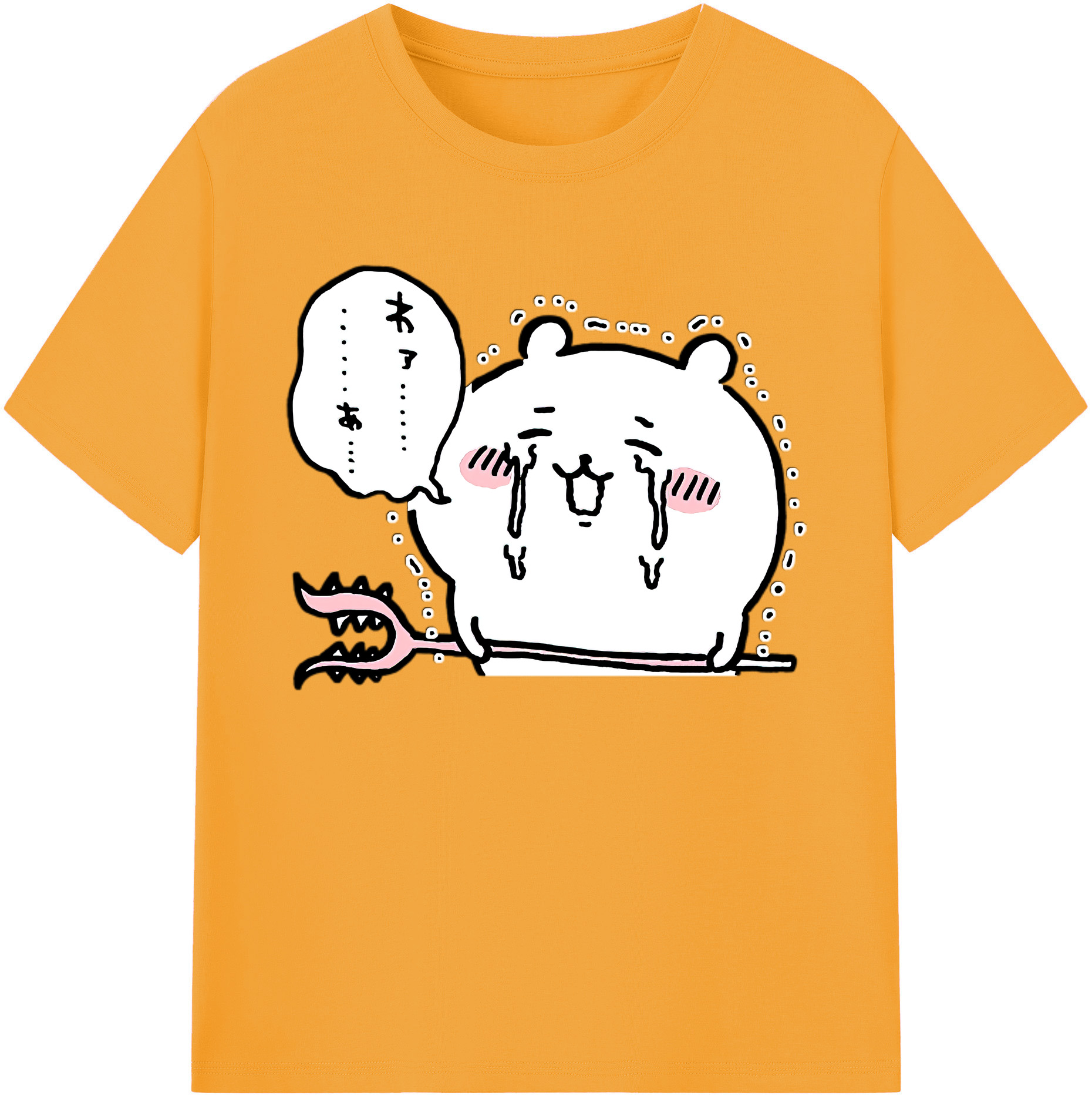 （画像用） ちいかわ ちいかわ Chii-kawa chiikawa 綿100％ メンズ半袖Tシャツ｜肌触りやわらか＆通気性