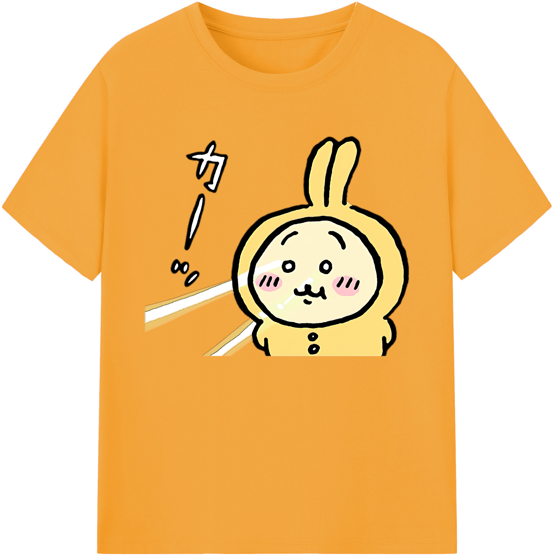 （画像用） ちいかわ うさぎ Chii-kawa usagi 綿100％ メンズ半袖Tシャツ｜肌触りやわらか＆通気性