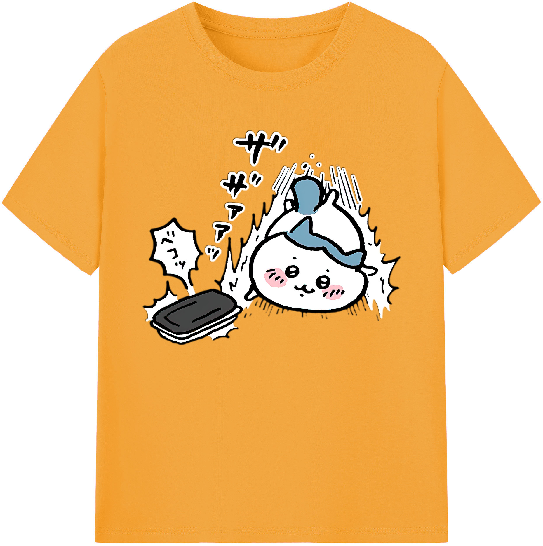 （画像用） ちいかわ ハチワレ Chii-kawa hachiware 綿100％ メンズ半袖Tシャツ｜肌触りやわらか＆通気性