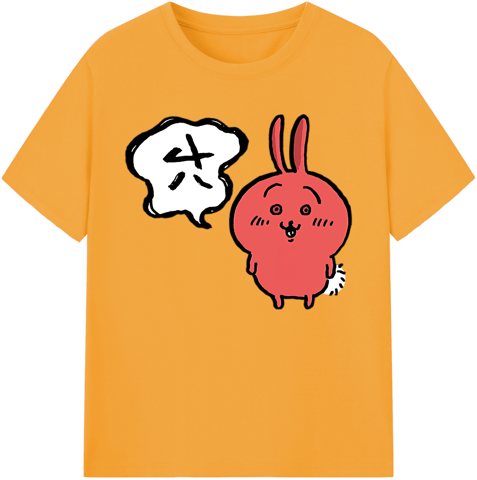 （画像用） ちいかわ ハチワレ Chii-kawa hachiware 綿100％ メンズ半袖Tシャツ｜肌触りやわらか＆通気性