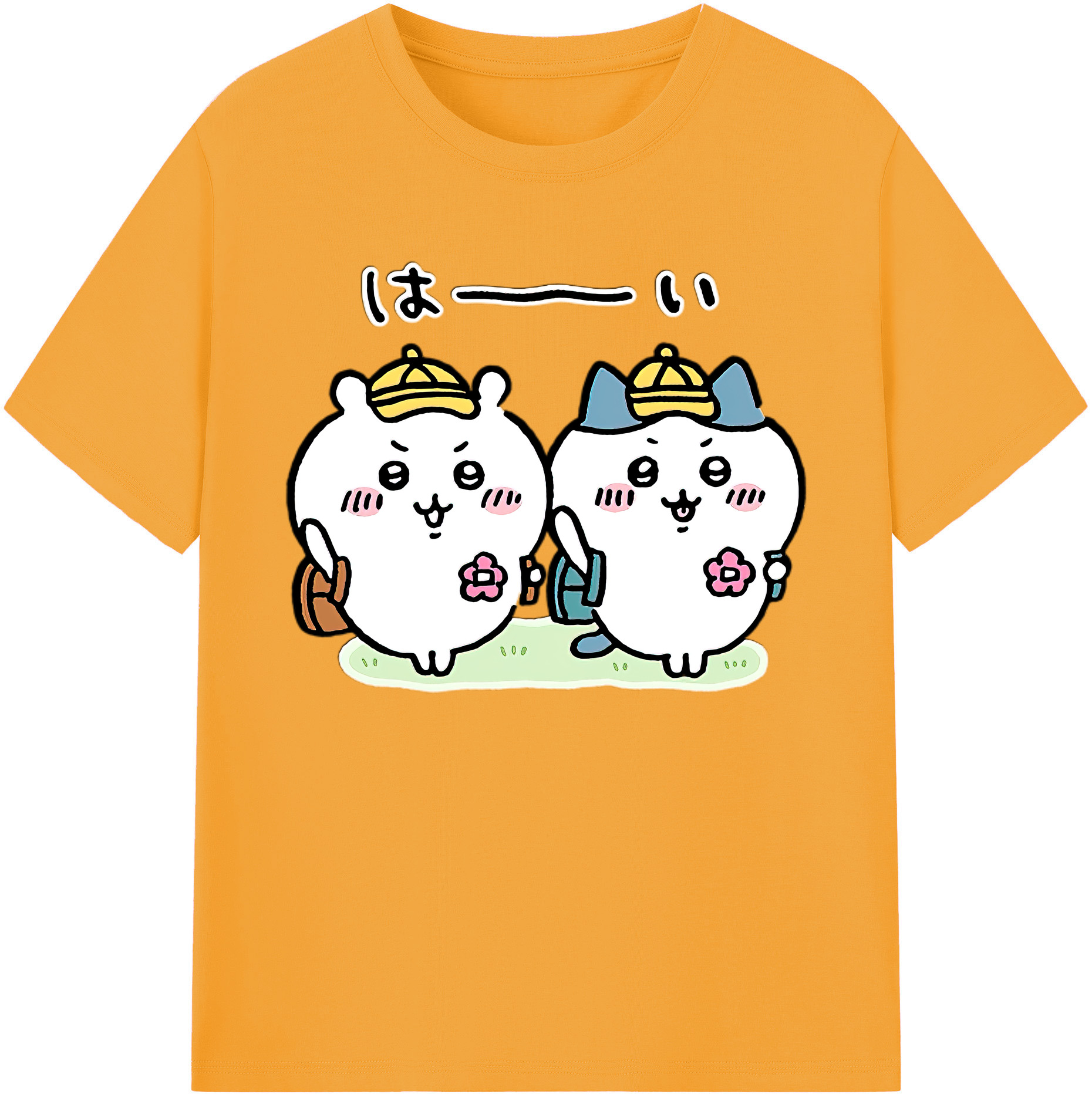 （画像用） ちいかわ ハチワレ Chii-kawa hachiware 綿100％ メンズ半袖Tシャツ｜肌触りやわらか＆通気性