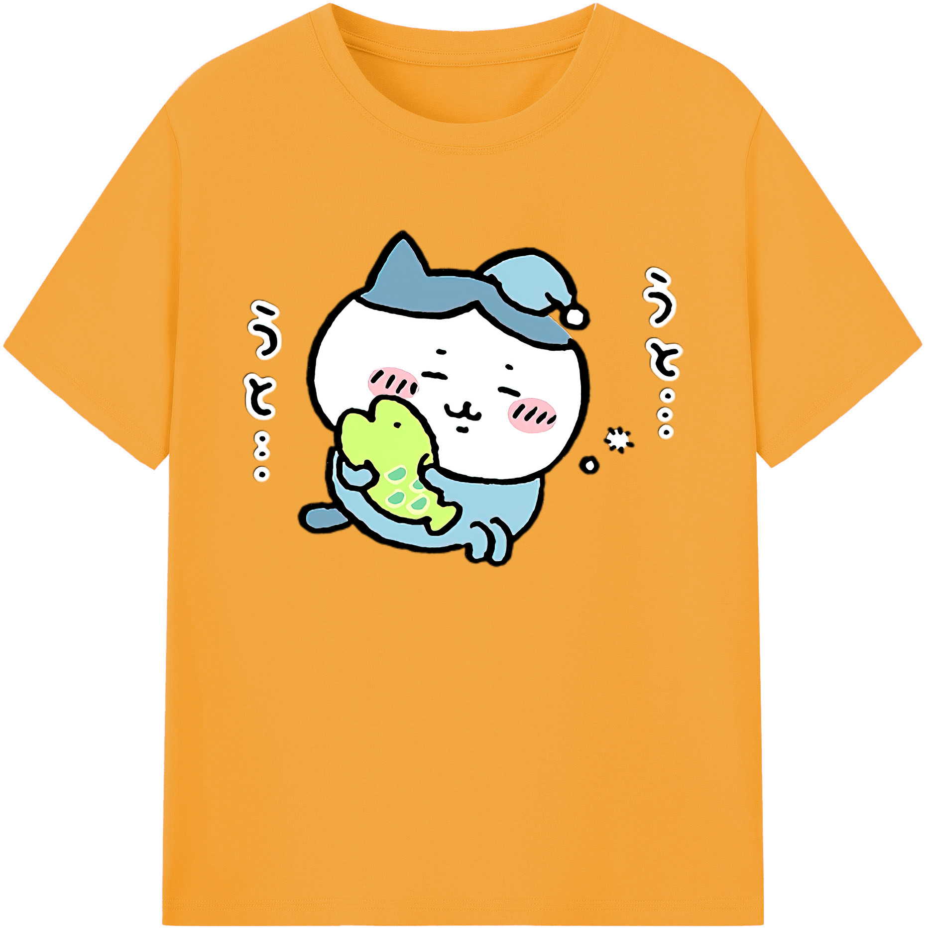 （画像用） ちいかわ ハチワレ Chii-kawa hachiware 綿100％ メンズ半袖Tシャツ｜肌触りやわらか＆通気性