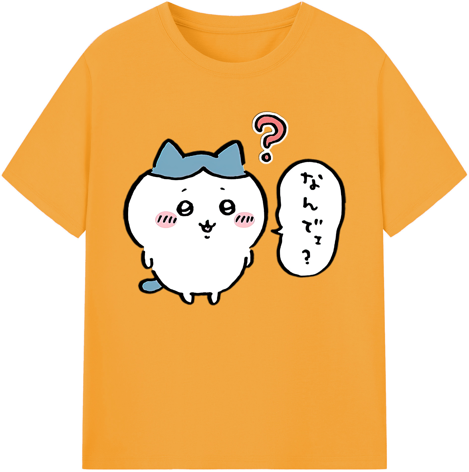 （画像用） ちいかわ ハチワレ Chii-kawa hachiware 綿100％ メンズ半袖Tシャツ｜肌触りやわらか＆通気性