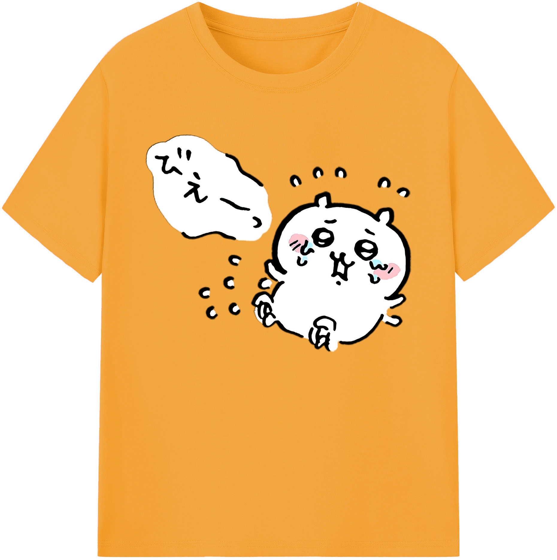 （画像用） ちいかわ ちいかわ Chii-kawa chiikawa 綿100％ メンズ半袖Tシャツ｜肌触りやわらか＆通気性