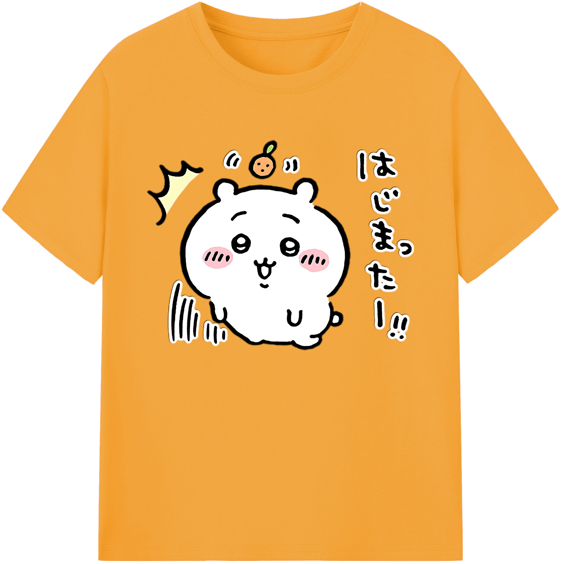（画像用） ちいかわ ちいかわ Chii-kawa chiikawa 綿100％ メンズ半袖Tシャツ｜肌触りやわらか＆通気性