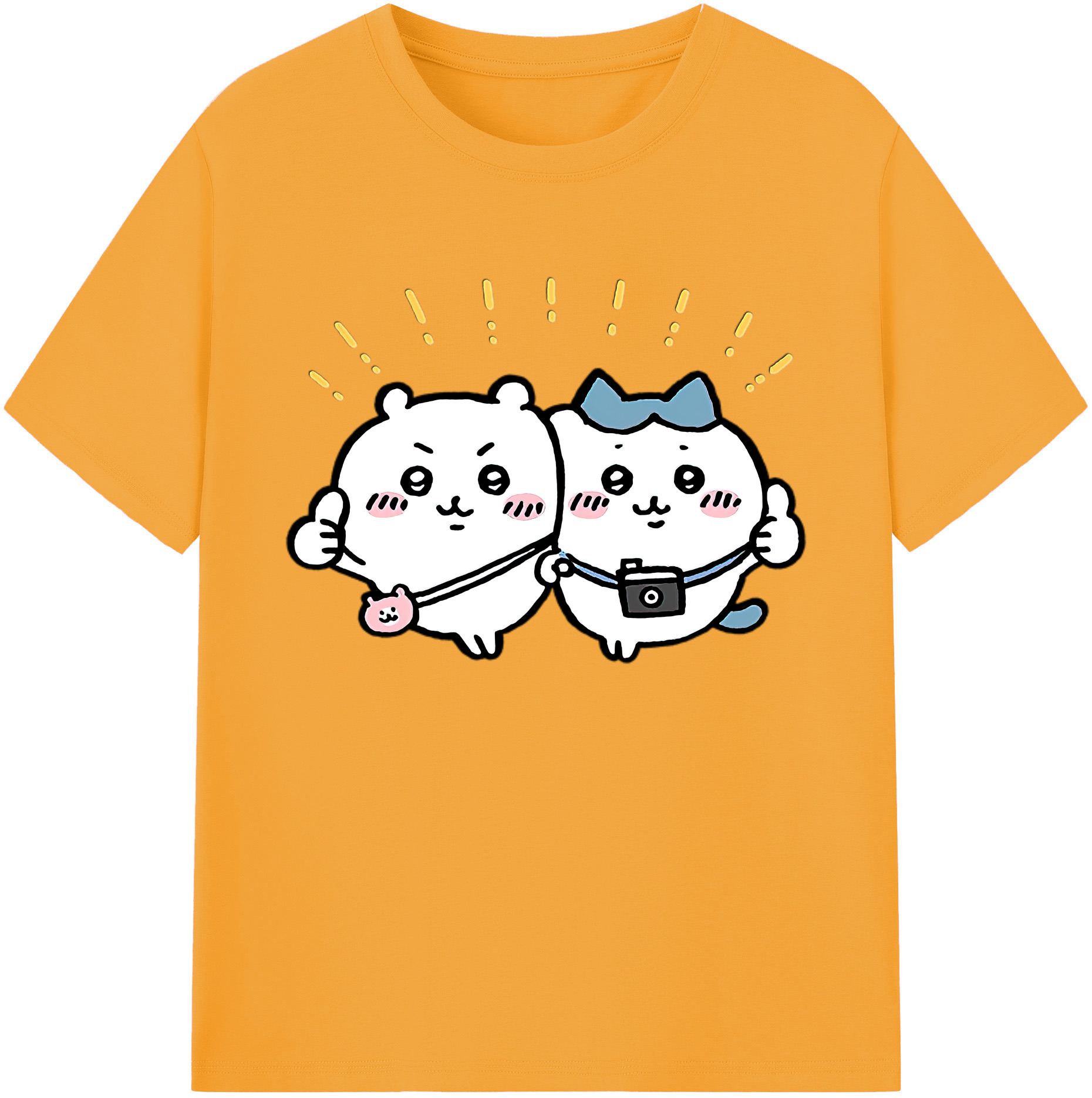 （画像用） ちいかわ ちいかわ Chii-kawa chiikawa 綿100％ メンズ半袖Tシャツ｜肌触りやわらか＆通気性