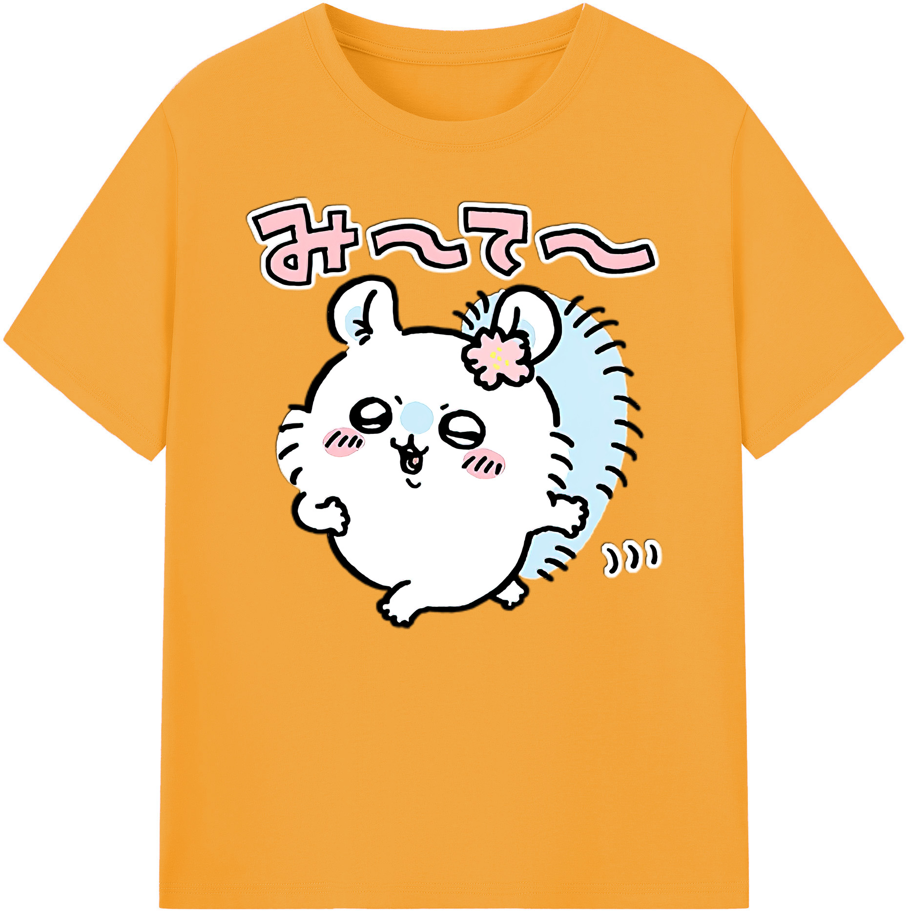 （画像用） ちいかわ モモンガ Chii-kawa Momonga 綿100％ メンズ半袖Tシャツ｜肌触りやわらか＆通気性