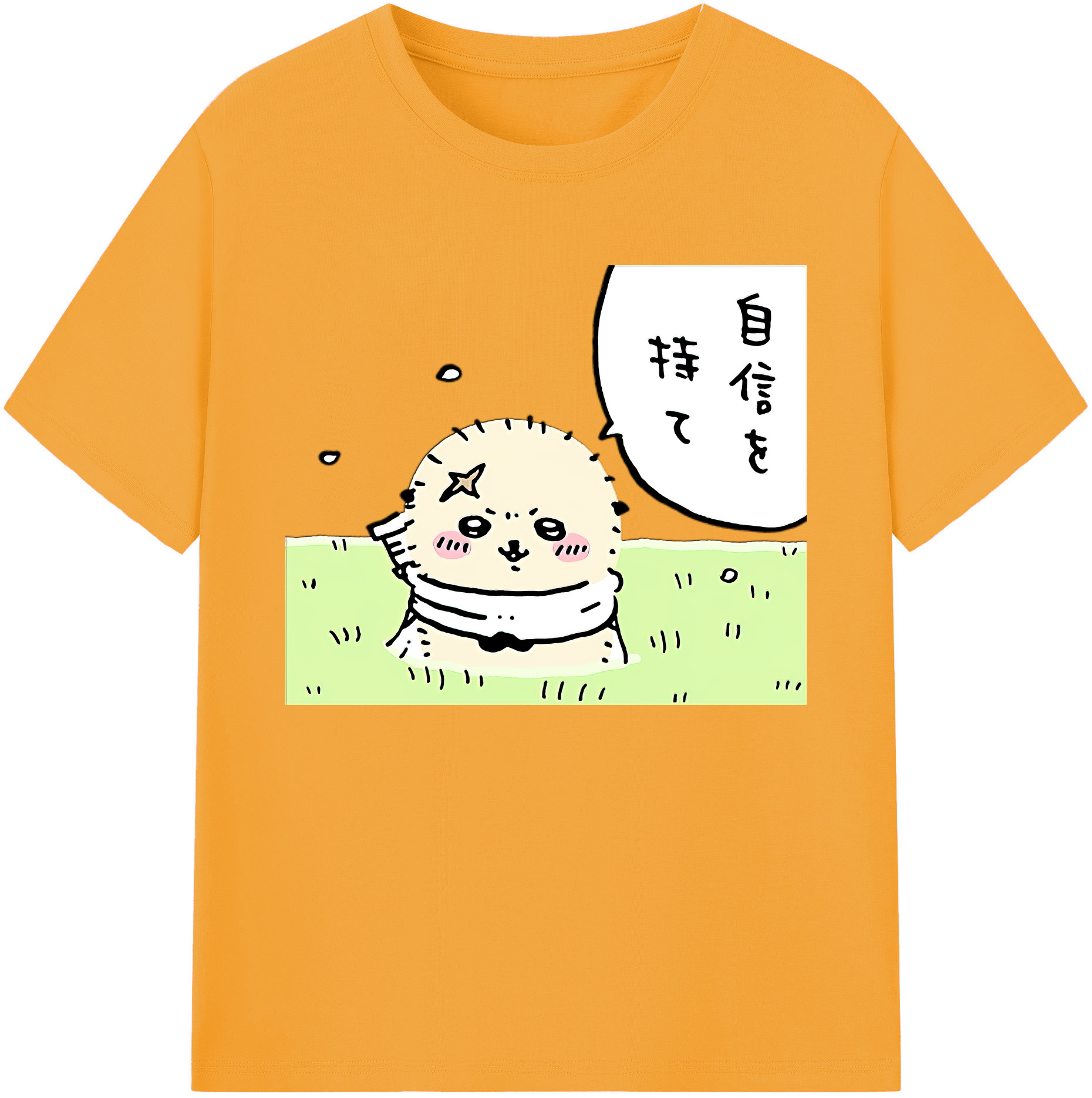（画像用） ちいかわ ラッコ Chii-kawa Sea otter 綿100％ メンズ半袖Tシャツ｜肌触りやわらか＆通気性