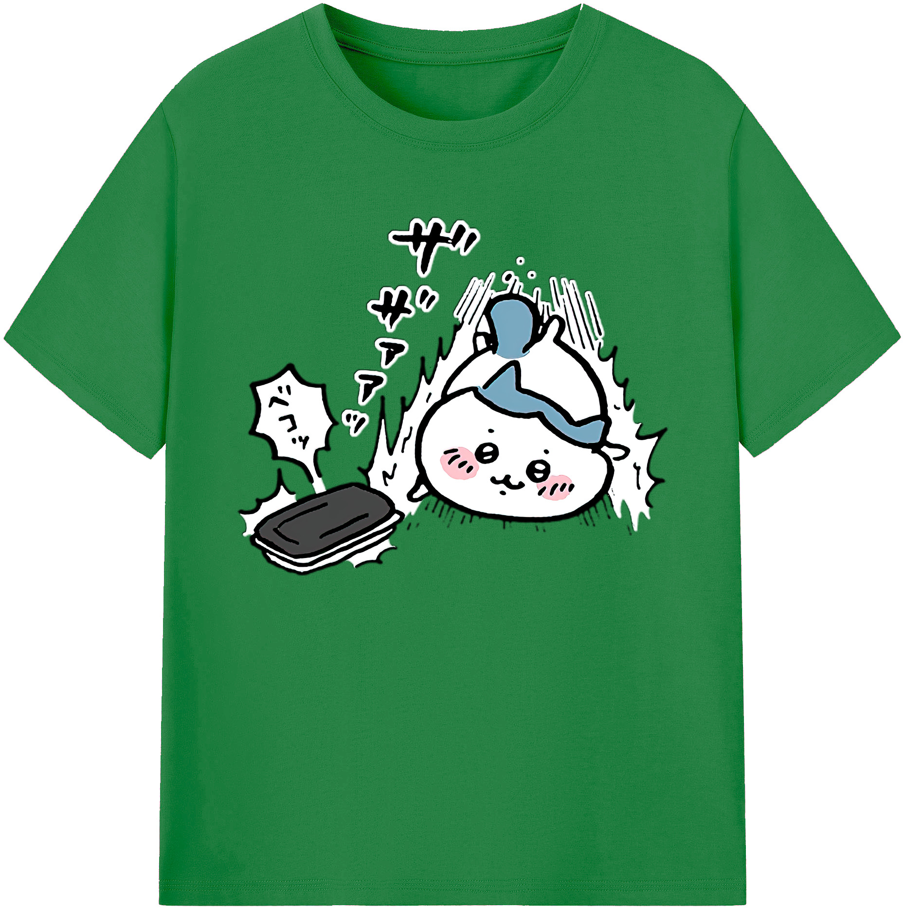 （画像用） ちいかわ ハチワレ Chii-kawa hachiware 綿100％ メンズ半袖Tシャツ｜肌触りやわらか＆通気性