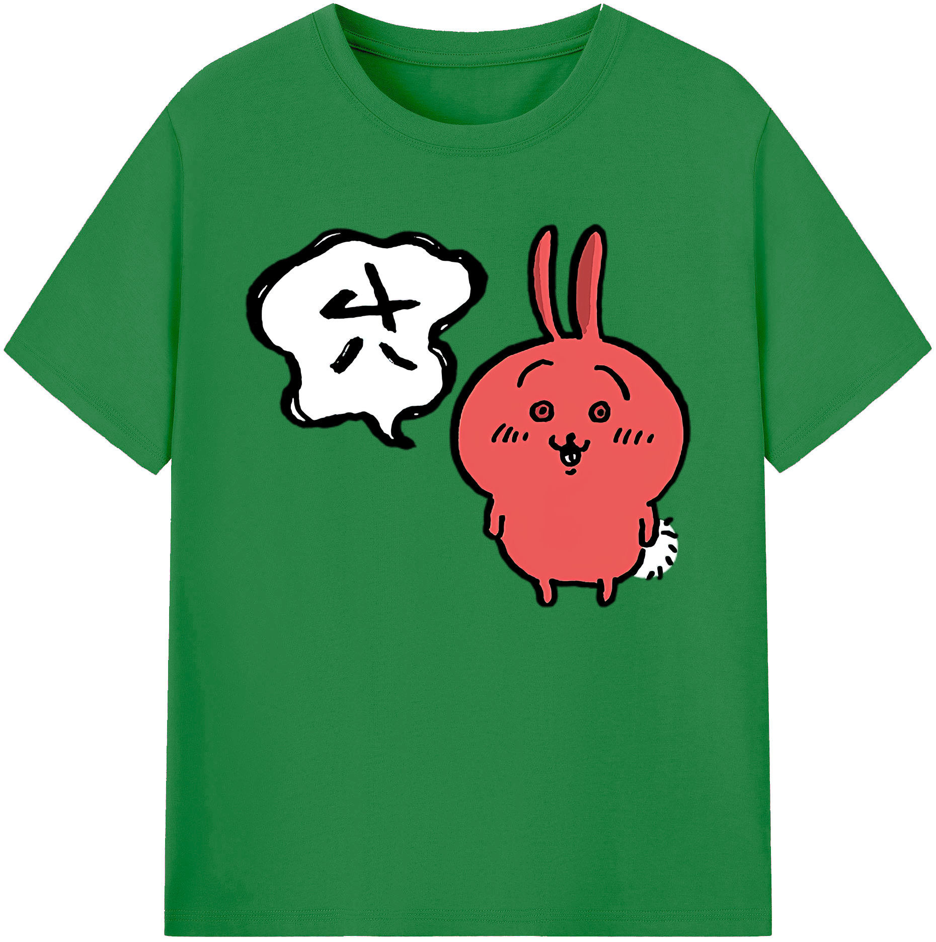（画像用） ちいかわ ハチワレ Chii-kawa hachiware 綿100％ メンズ半袖Tシャツ｜肌触りやわらか＆通気性