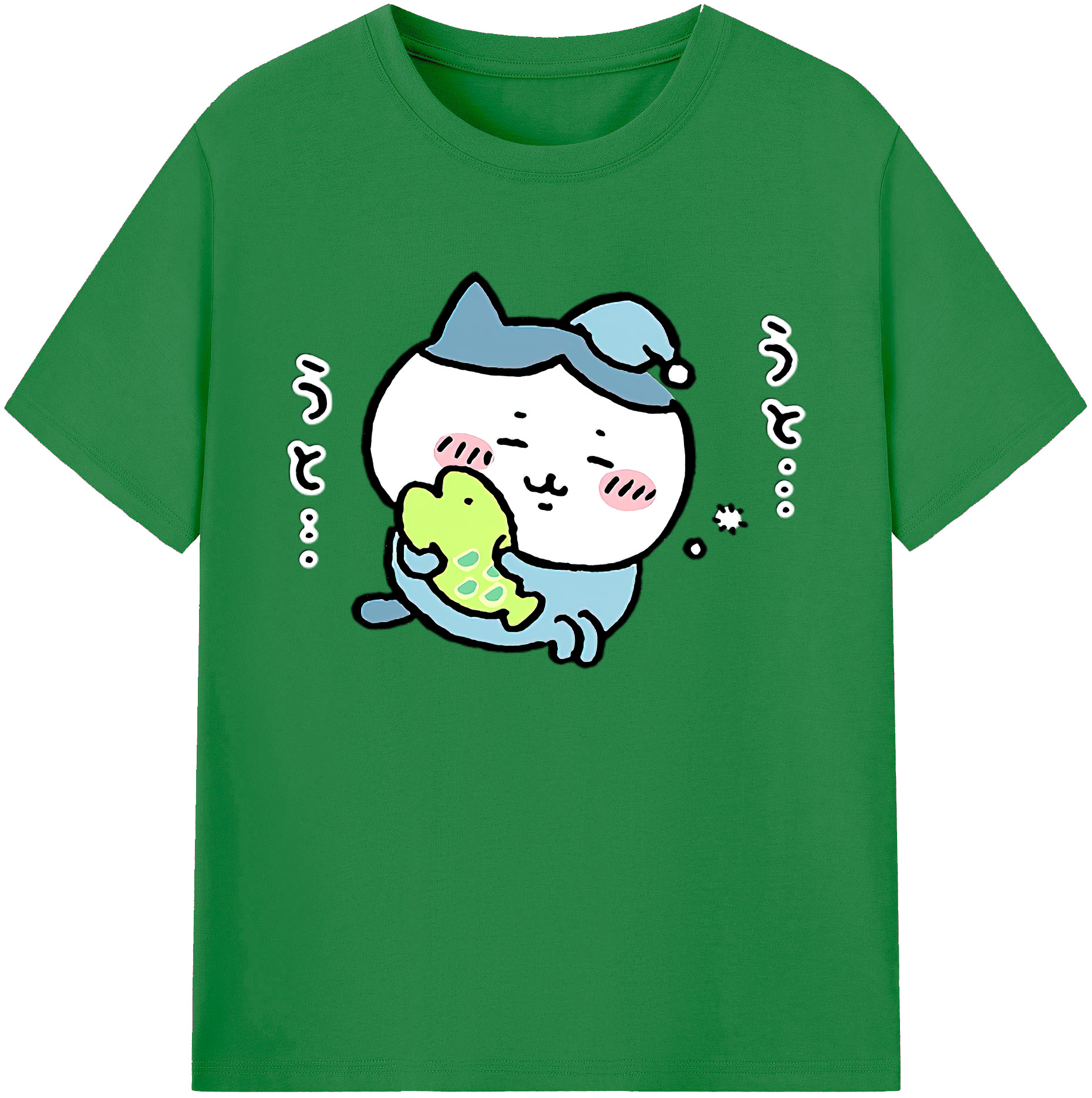 （画像用） ちいかわ ハチワレ Chii-kawa hachiware 綿100％ メンズ半袖Tシャツ｜肌触りやわらか＆通気性