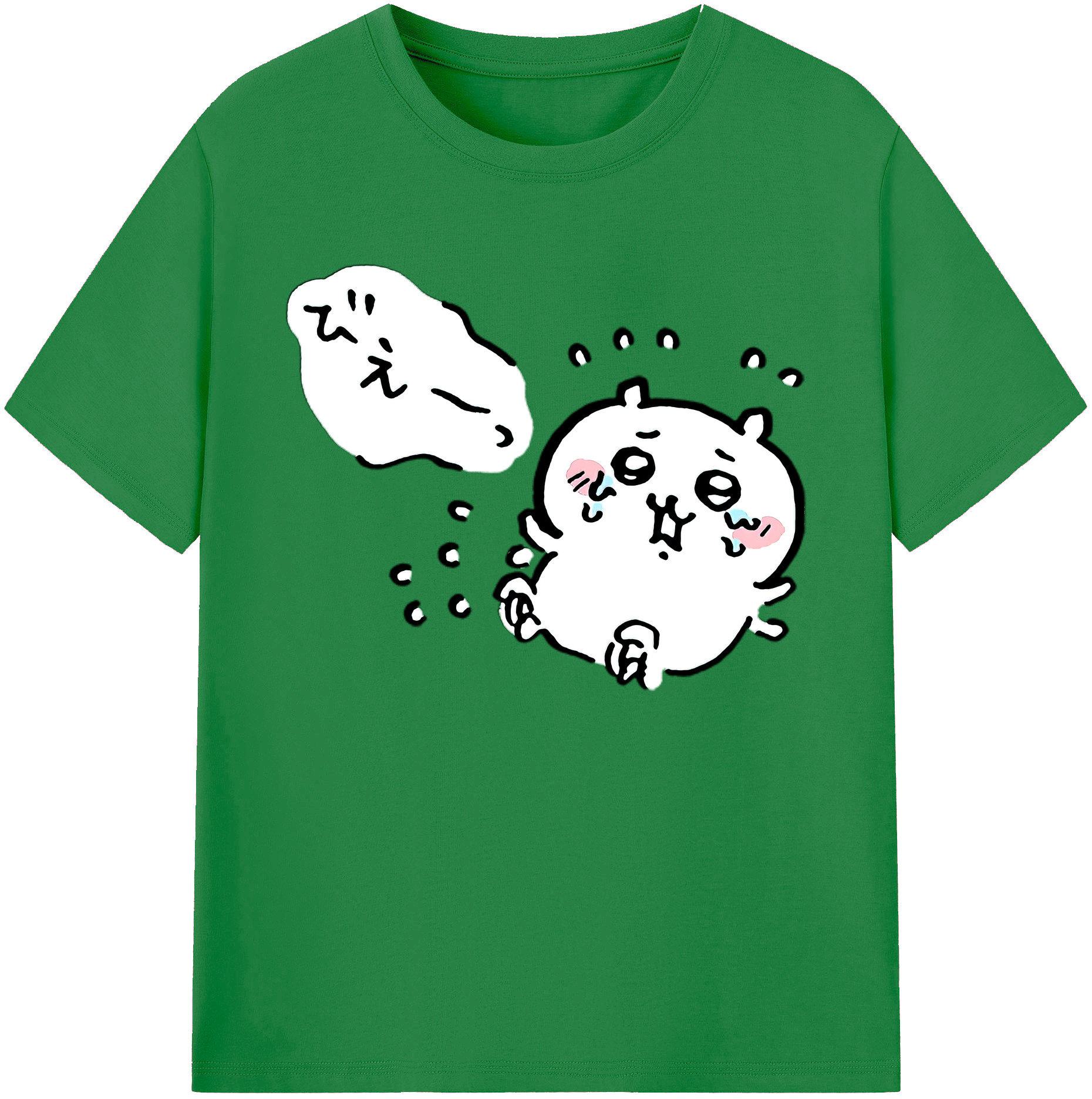 （画像用） ちいかわ ちいかわ Chii-kawa chiikawa 綿100％ メンズ半袖Tシャツ｜肌触りやわらか＆通気性