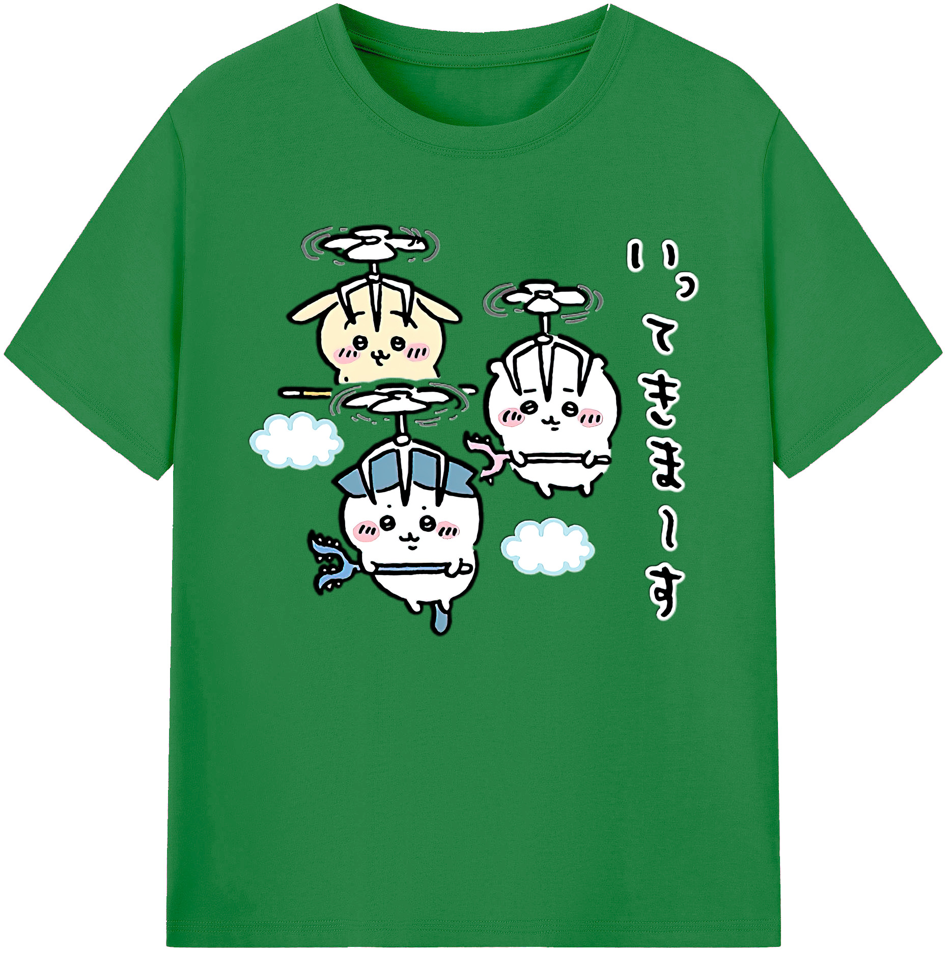 （画像用） ちいかわ ちいかわ Chii-kawa chiikawa 綿100％ メンズ半袖Tシャツ｜肌触りやわらか＆通気性