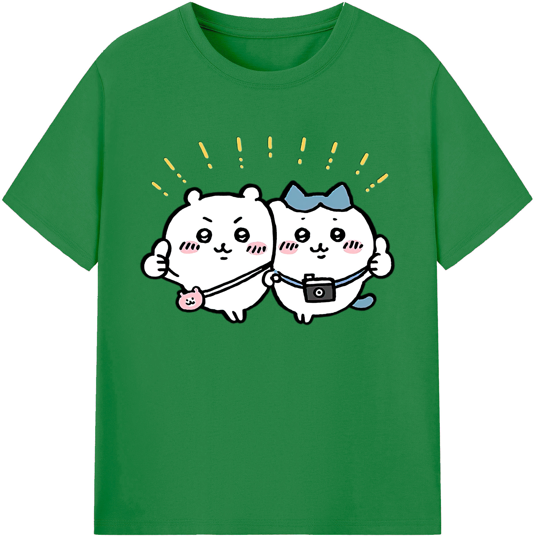 （画像用） ちいかわ ちいかわ Chii-kawa chiikawa 綿100％ メンズ半袖Tシャツ｜肌触りやわらか＆通気性