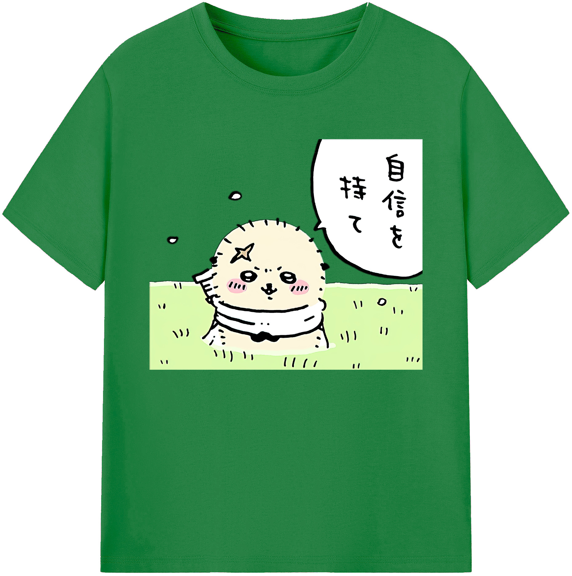 （画像用） ちいかわ ラッコ Chii-kawa Sea otter 綿100％ メンズ半袖Tシャツ｜肌触りやわらか＆通気性