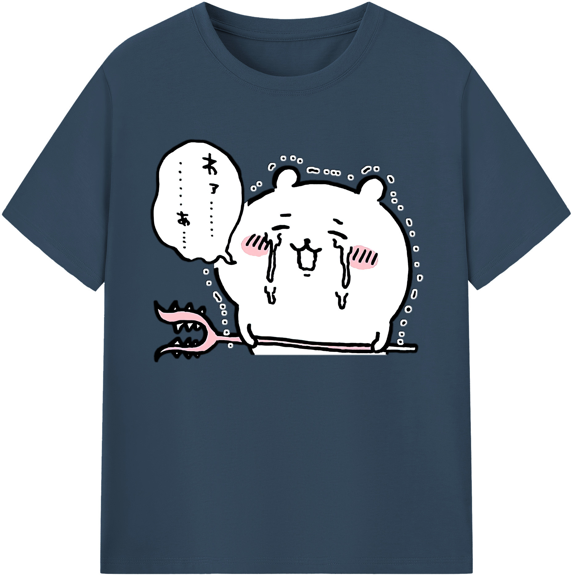 （画像用） ちいかわ ちいかわ Chii-kawa chiikawa 綿100％ メンズ半袖Tシャツ｜肌触りやわらか＆通気性