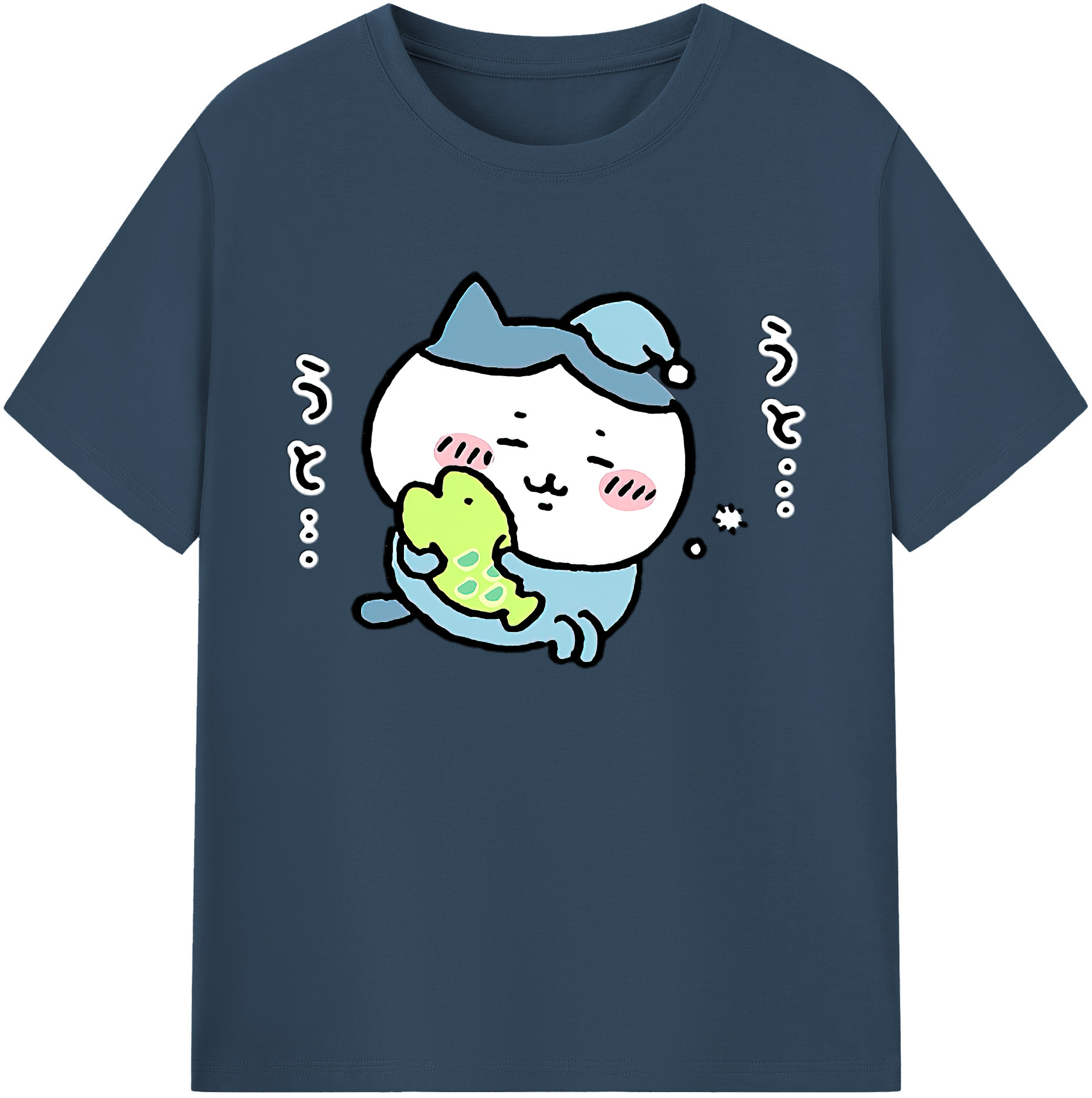 （画像用） ちいかわ ハチワレ Chii-kawa hachiware 綿100％ メンズ半袖Tシャツ｜肌触りやわらか＆通気性