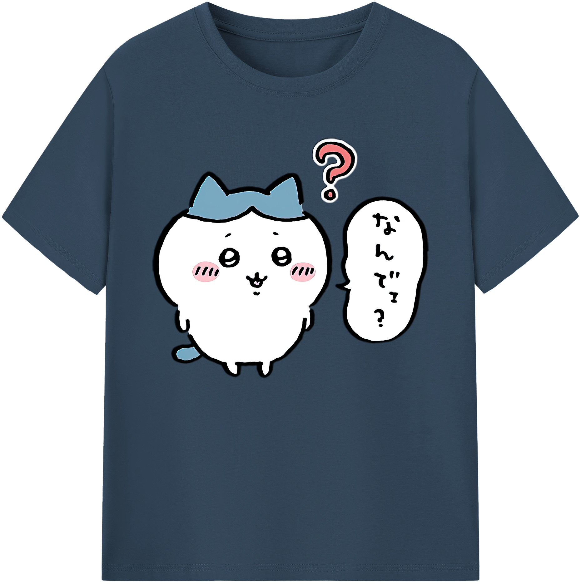 （画像用） ちいかわ ハチワレ Chii-kawa hachiware 綿100％ メンズ半袖Tシャツ｜肌触りやわらか＆通気性