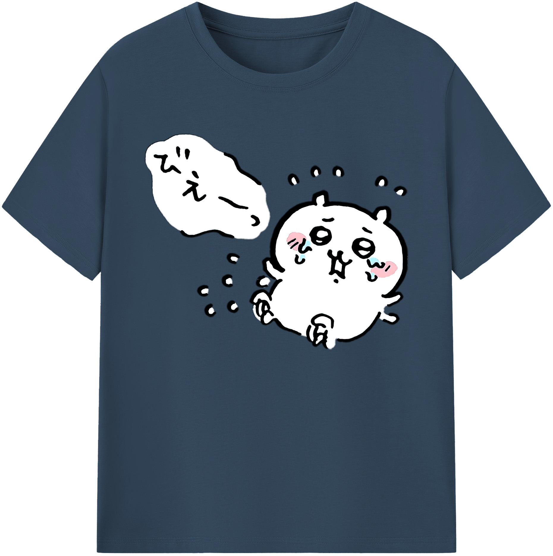 （画像用） ちいかわ ちいかわ Chii-kawa chiikawa 綿100％ メンズ半袖Tシャツ｜肌触りやわらか＆通気性