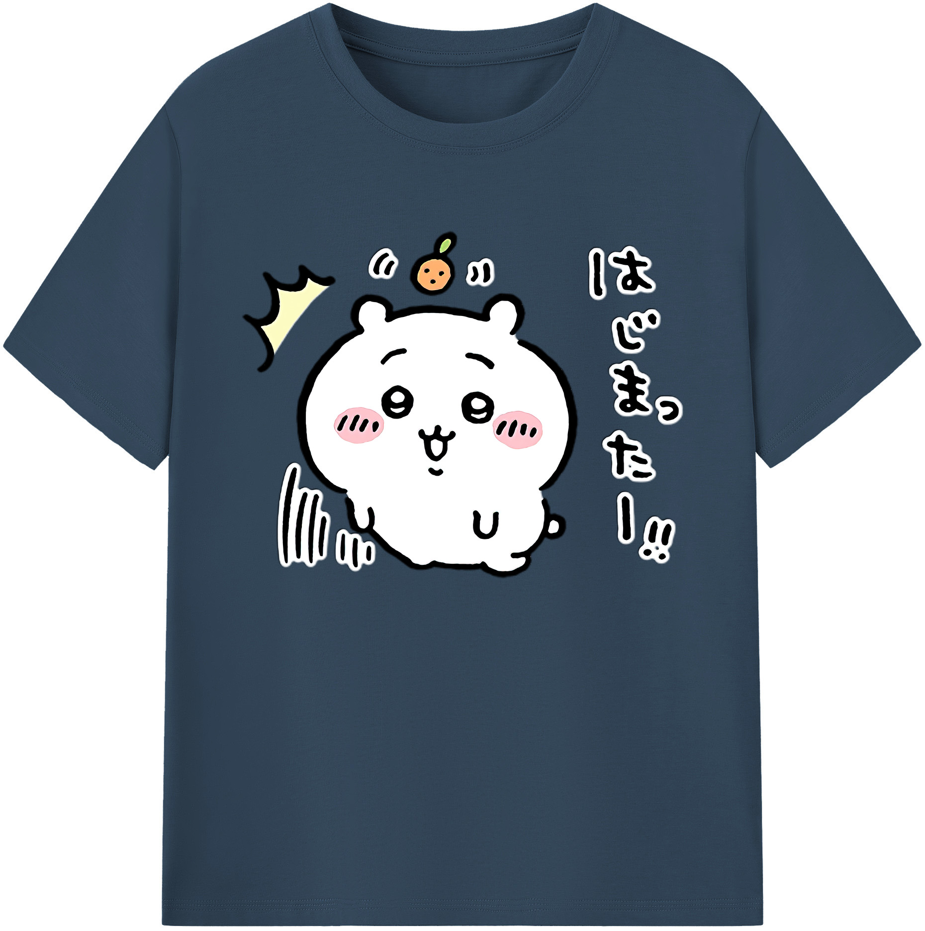 （画像用） ちいかわ ちいかわ Chii-kawa chiikawa 綿100％ メンズ半袖Tシャツ｜肌触りやわらか＆通気性