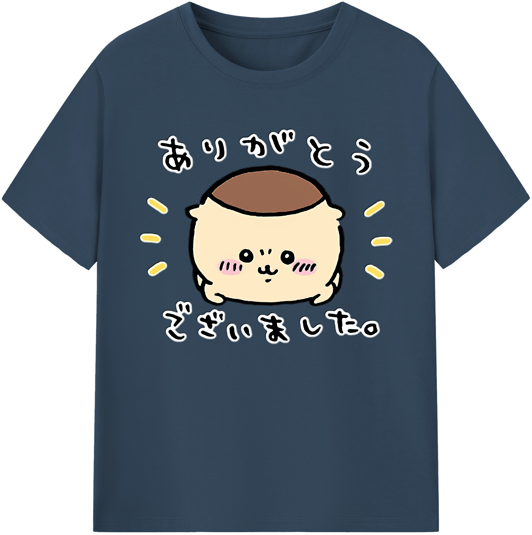 （画像用） ちいかわ くりまんじゅう Chii-kawa kuri manjū 綿100％ メンズ半袖Tシャツ｜肌触りやわらか＆通気性