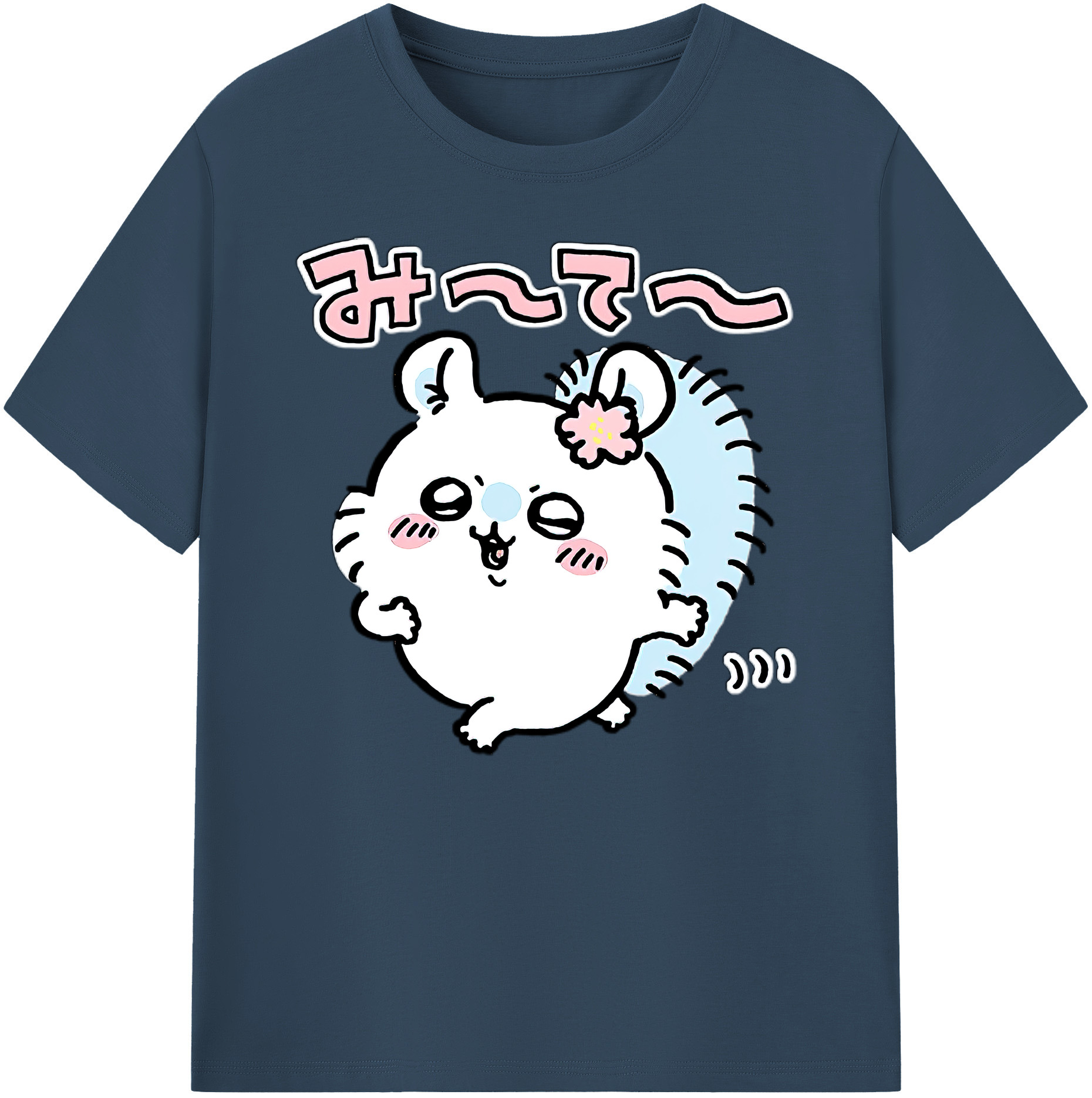 （画像用） ちいかわ モモンガ Chii-kawa Momonga 綿100％ メンズ半袖Tシャツ｜肌触りやわらか＆通気性