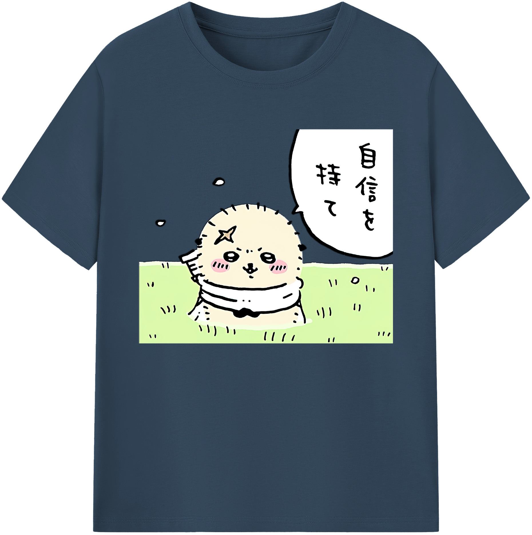 （画像用） ちいかわ ラッコ Chii-kawa Sea otter 綿100％ メンズ半袖Tシャツ｜肌触りやわらか＆通気性