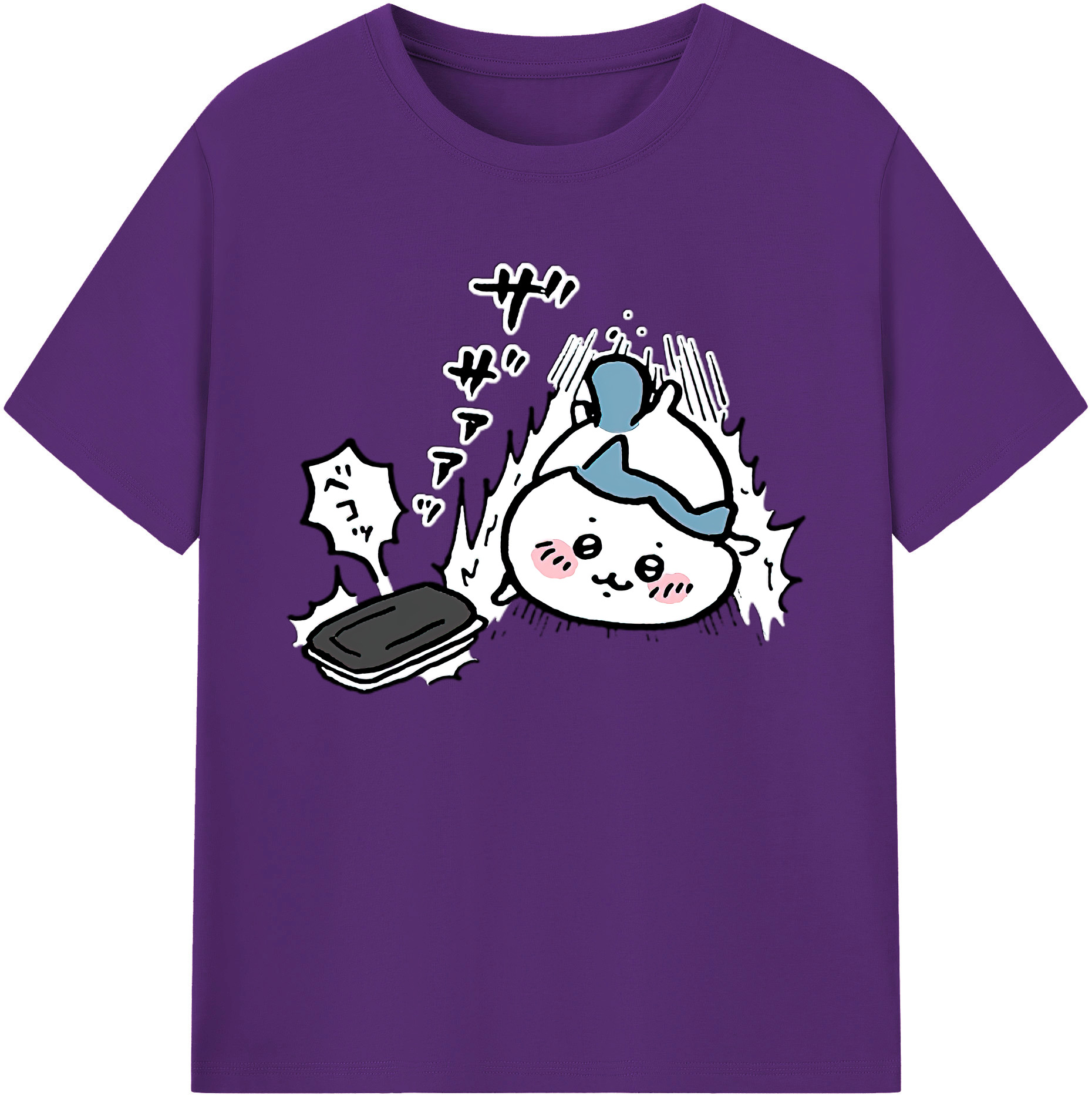 （画像用） ちいかわ ハチワレ Chii-kawa hachiware 綿100％ メンズ半袖Tシャツ｜肌触りやわらか＆通気性