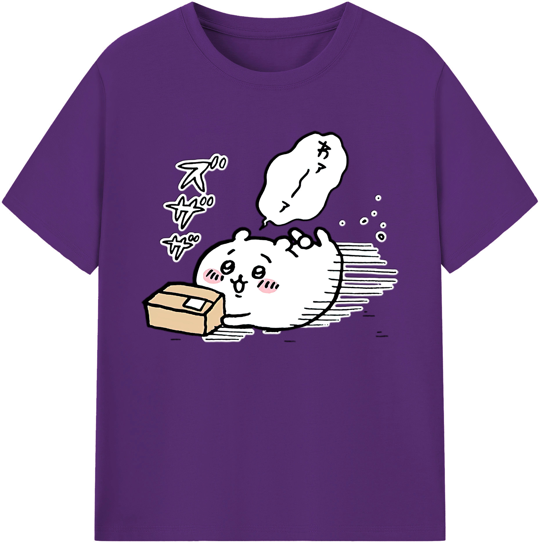 （画像用） ちいかわ ちいかわ Chii-kawa chiikawa 綿100％ メンズ半袖Tシャツ｜肌触りやわらか＆通気性