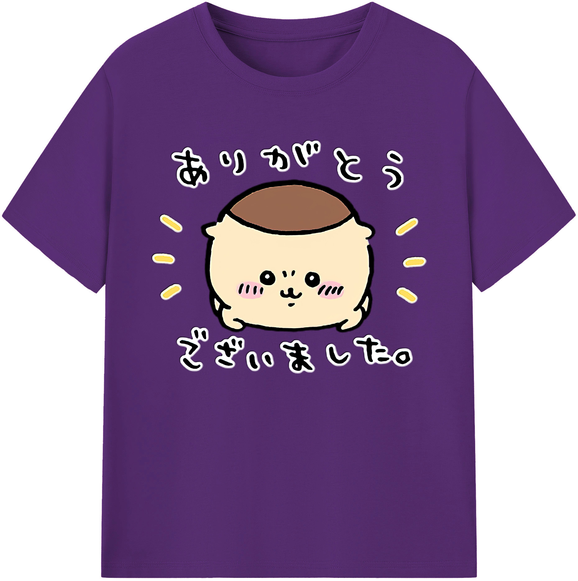 （画像用） ちいかわ くりまんじゅう Chii-kawa kuri manjū 綿100％ メンズ半袖Tシャツ｜肌触りやわらか＆通気性