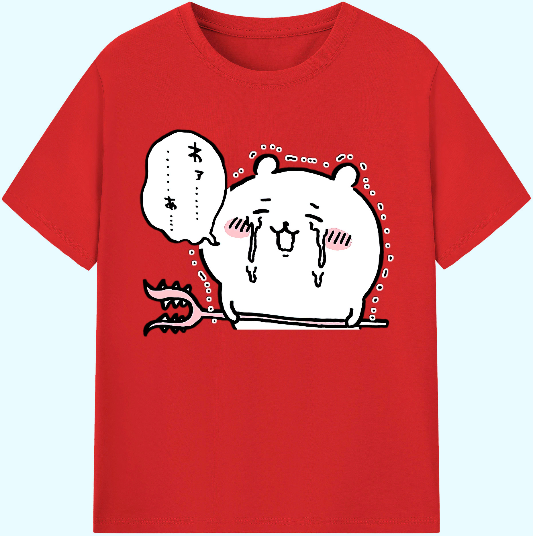（画像用） ちいかわ ちいかわ Chii-kawa chiikawa 綿100％ メンズ半袖Tシャツ｜肌触りやわらか＆通気性