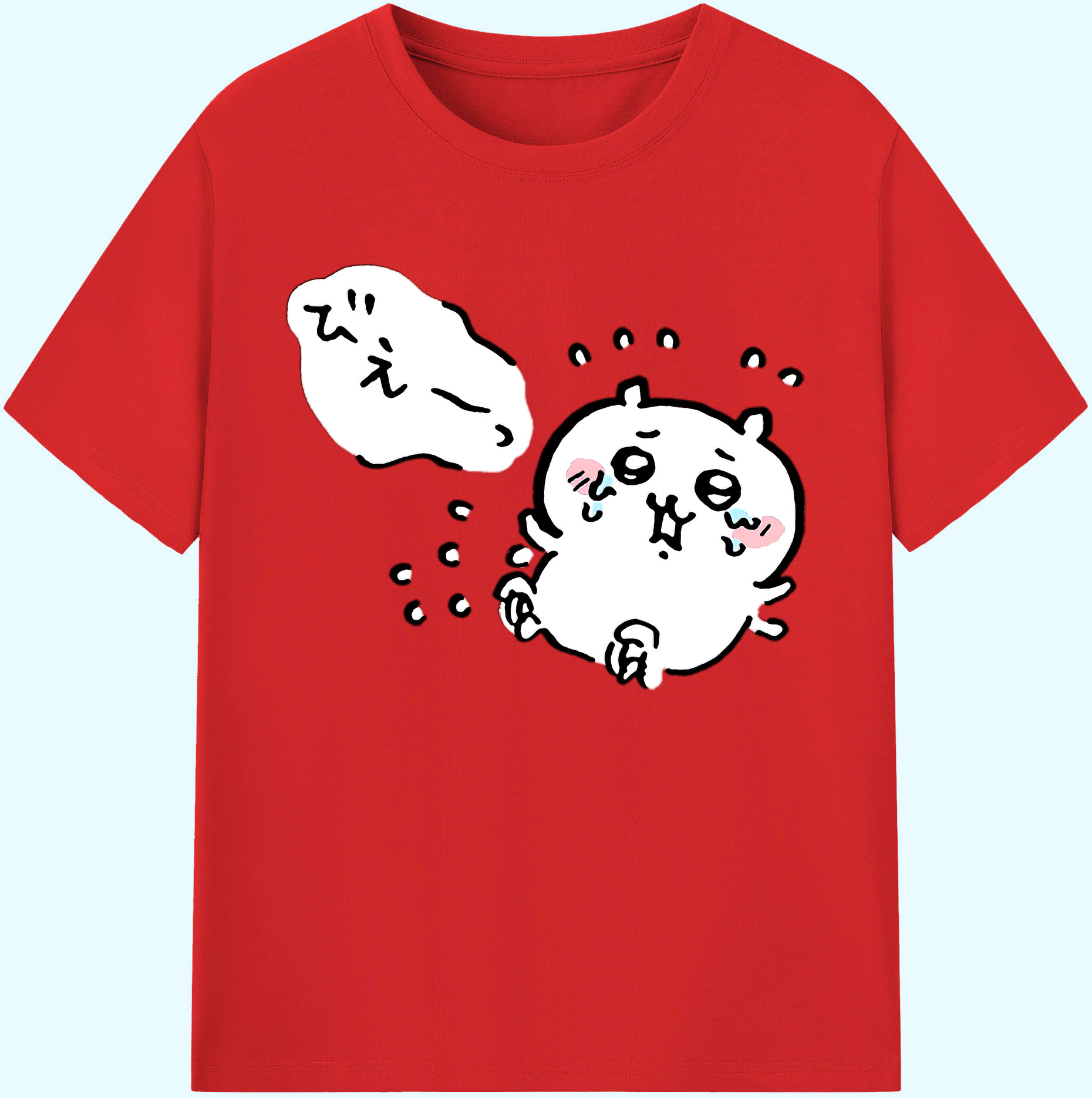 （画像用） ちいかわ ちいかわ Chii-kawa chiikawa 綿100％ メンズ半袖Tシャツ｜肌触りやわらか＆通気性