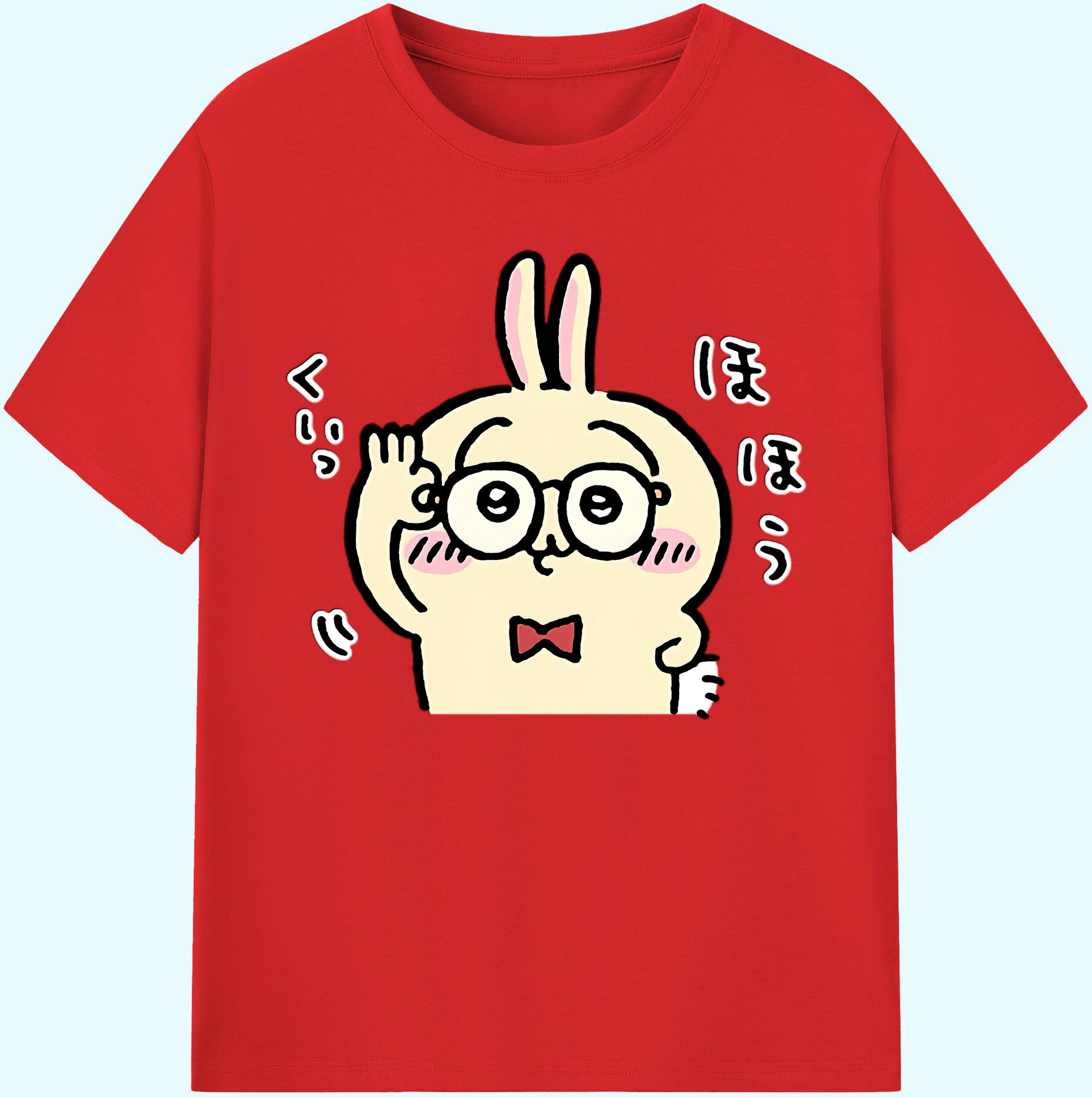 （画像用） ちいかわ うさぎ Chii-kawa usagi 綿100％ メンズ半袖Tシャツ｜肌触りやわらか＆通気性