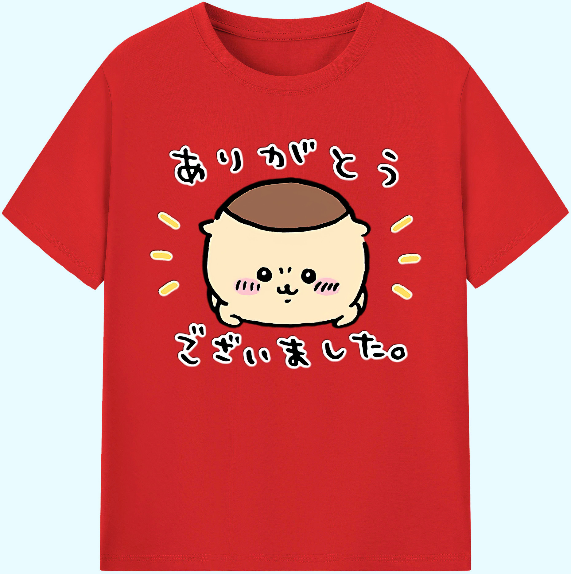 （画像用） ちいかわ くりまんじゅう Chii-kawa kuri manjū 綿100％ メンズ半袖Tシャツ｜肌触りやわらか＆通気性
