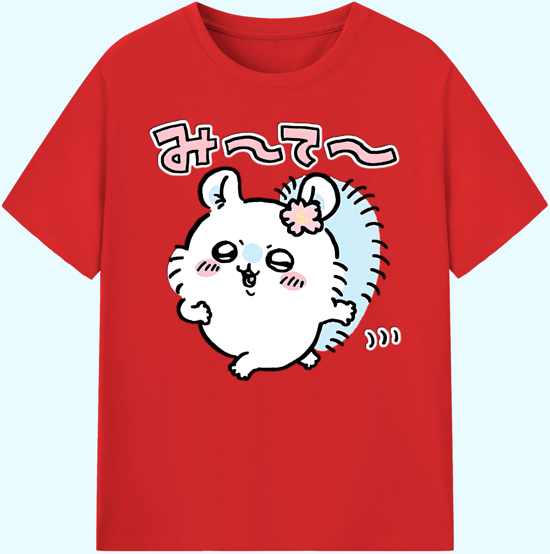 （画像用） ちいかわ モモンガ Chii-kawa Momonga 綿100％ メンズ半袖Tシャツ｜肌触りやわらか＆通気性