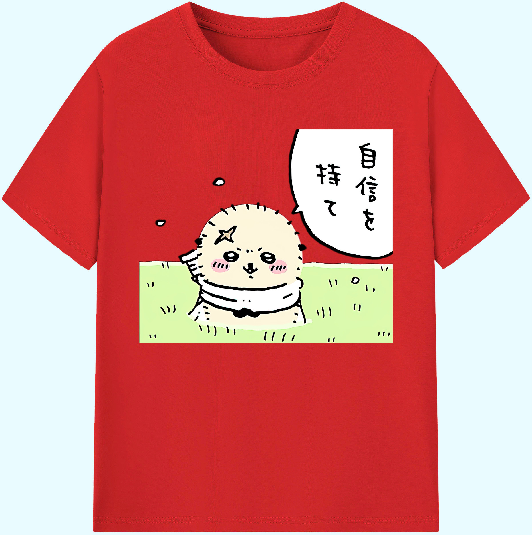 （画像用） ちいかわ ラッコ Chii-kawa Sea otter 綿100％ メンズ半袖Tシャツ｜肌触りやわらか＆通気性
