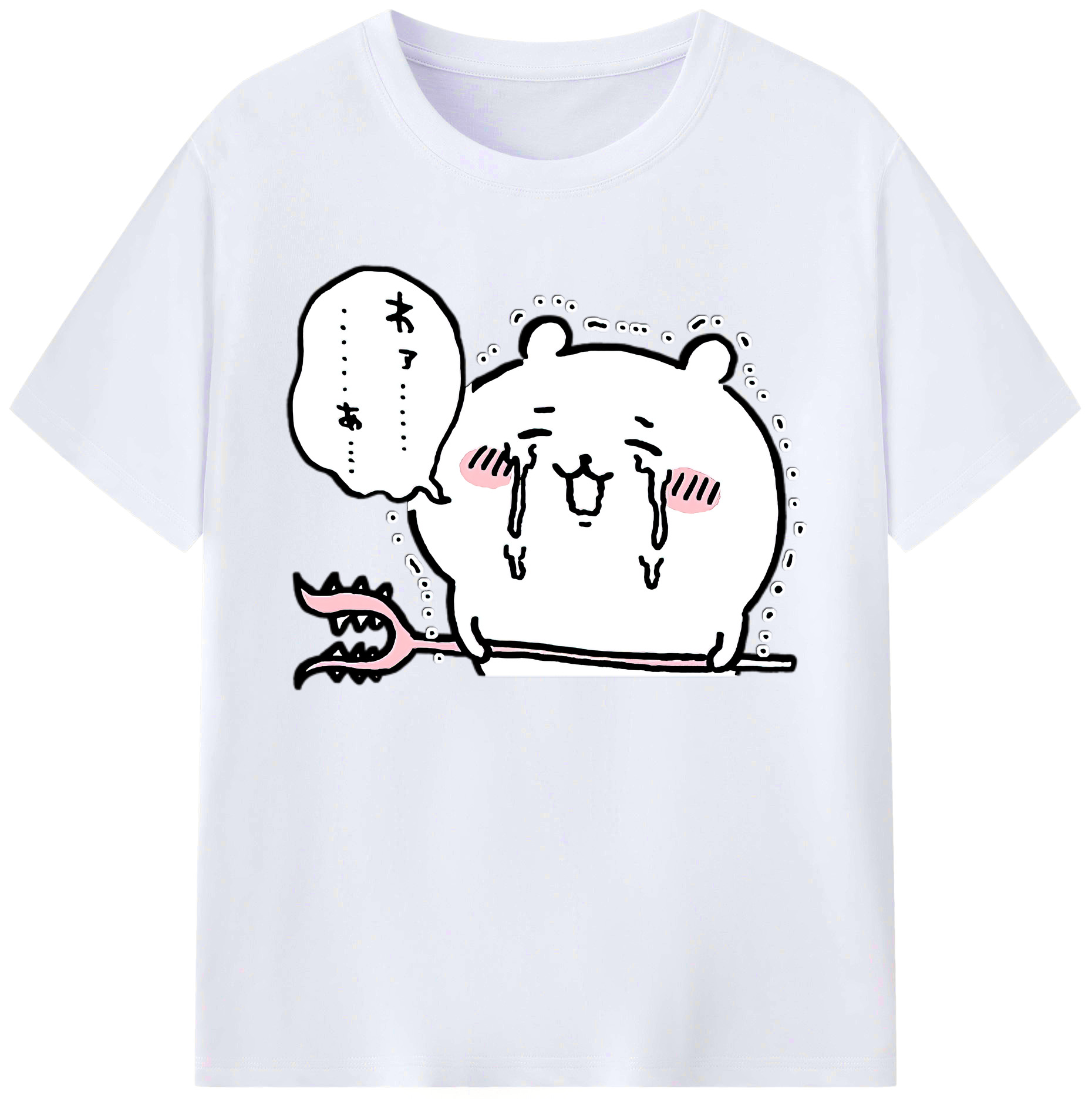 （画像用） ちいかわ ちいかわ Chii-kawa chiikawa 綿100％ メンズ半袖Tシャツ｜肌触りやわらか＆通気性