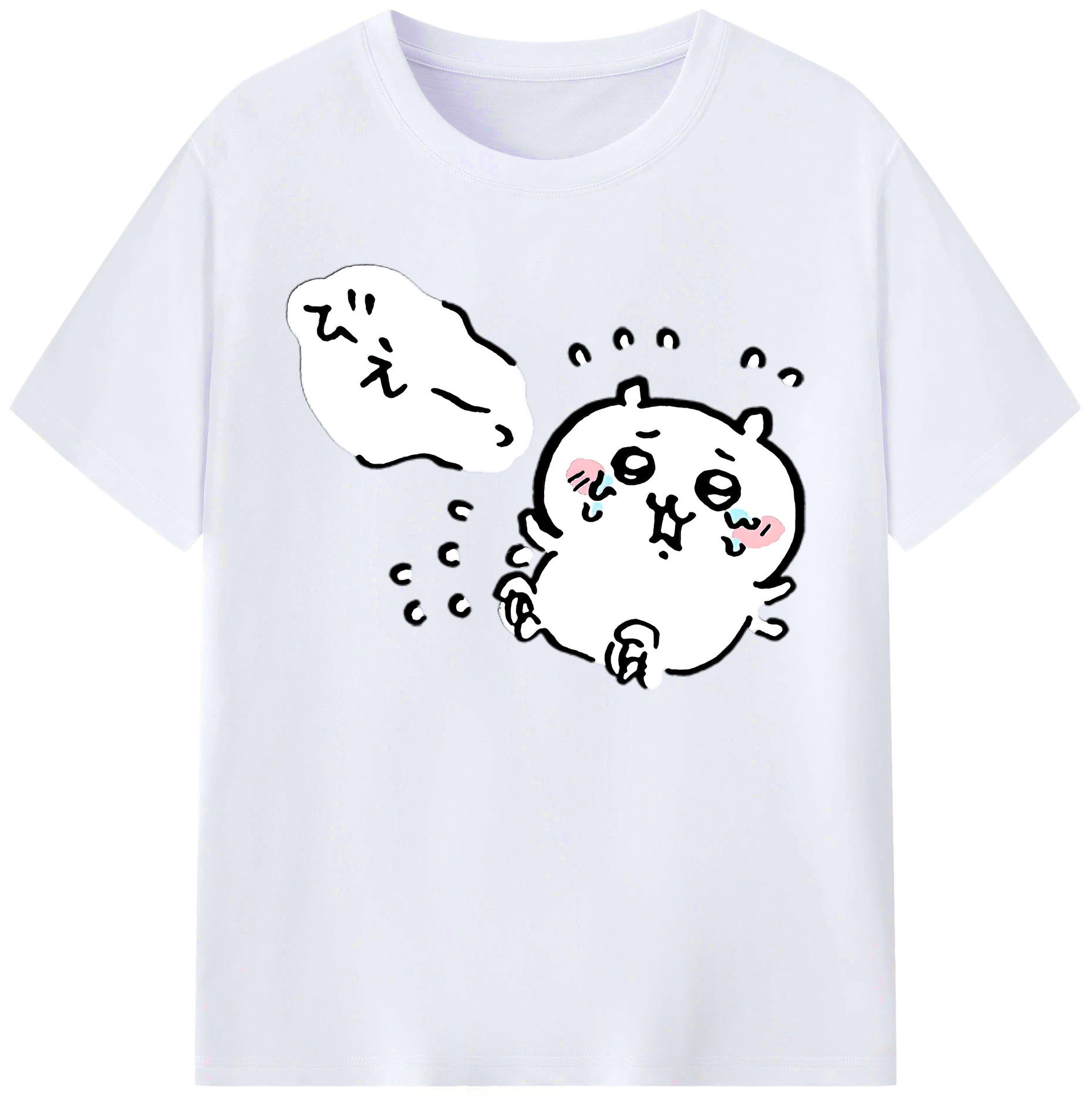 （画像用） ちいかわ ちいかわ Chii-kawa chiikawa 綿100％ メンズ半袖Tシャツ｜肌触りやわらか＆通気性