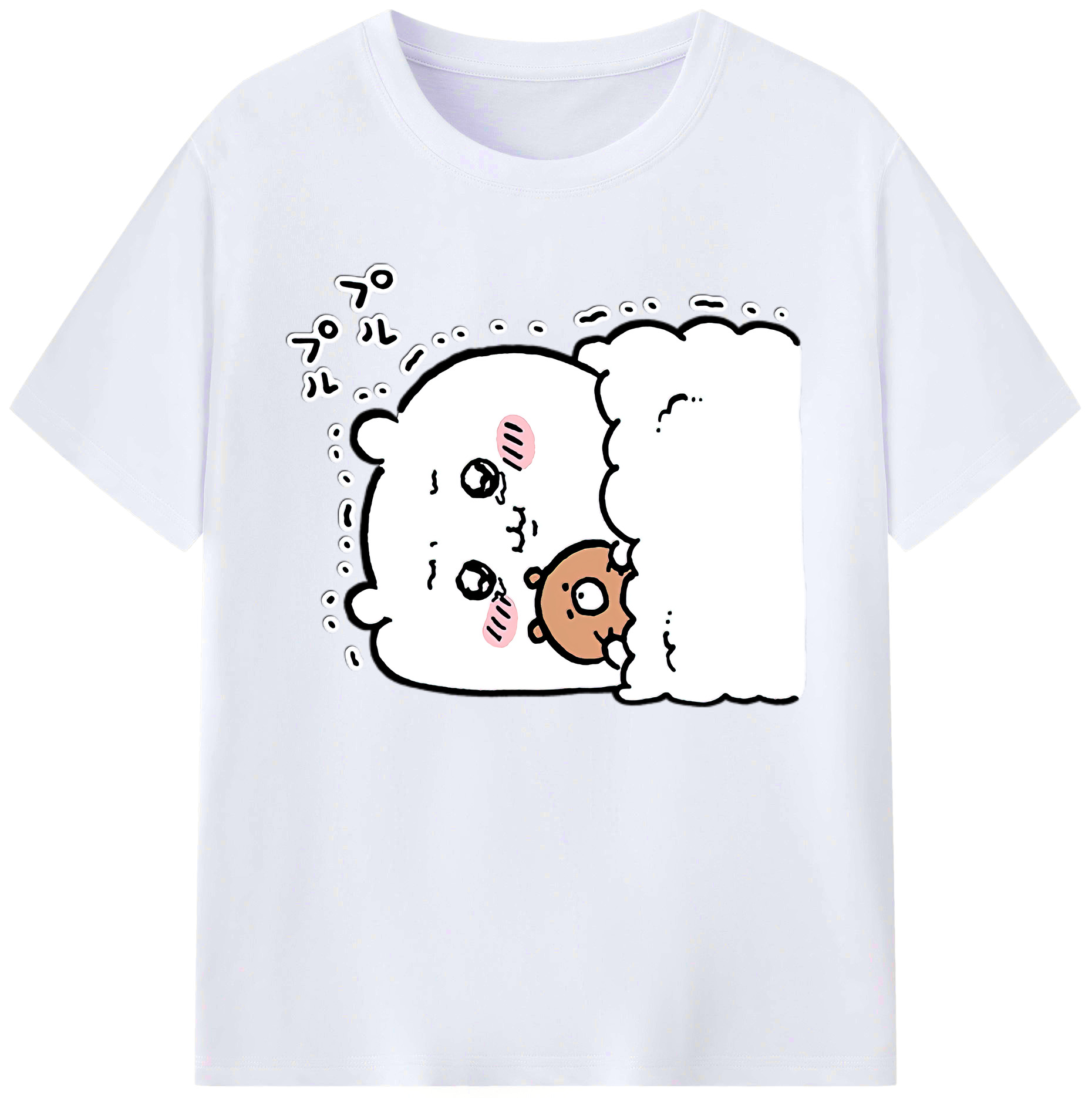 （画像用） ちいかわ ちいかわ Chii-kawa chiikawa 綿100％ メンズ半袖Tシャツ｜肌触りやわらか＆通気性