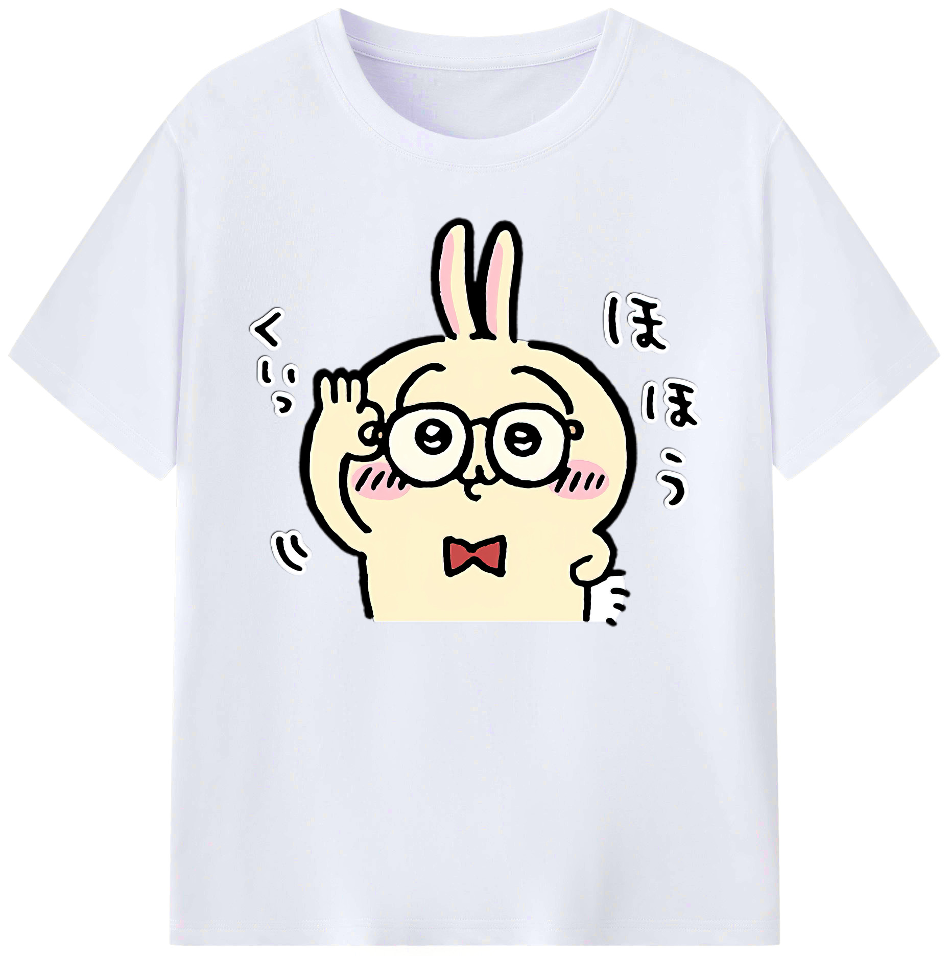 （画像用） ちいかわ うさぎ Chii-kawa usagi 綿100％ メンズ半袖Tシャツ｜肌触りやわらか＆通気性
