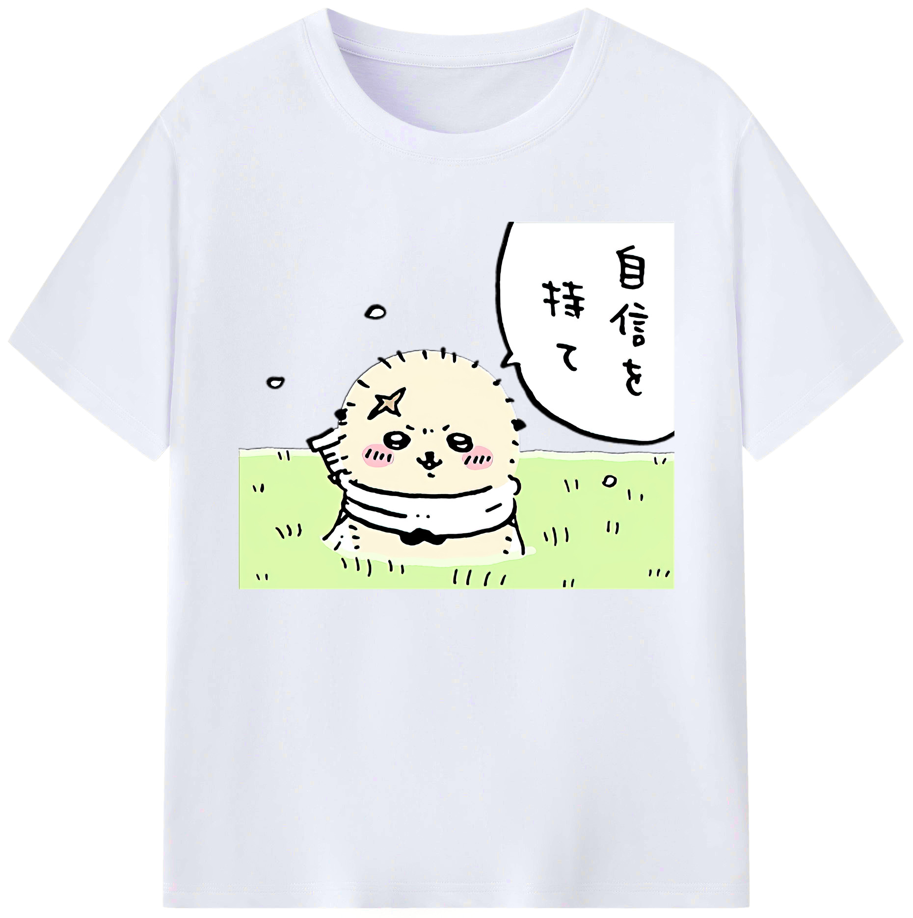 （画像用） ちいかわ ラッコ Chii-kawa Sea otter 綿100％ メンズ半袖Tシャツ｜肌触りやわらか＆通気性