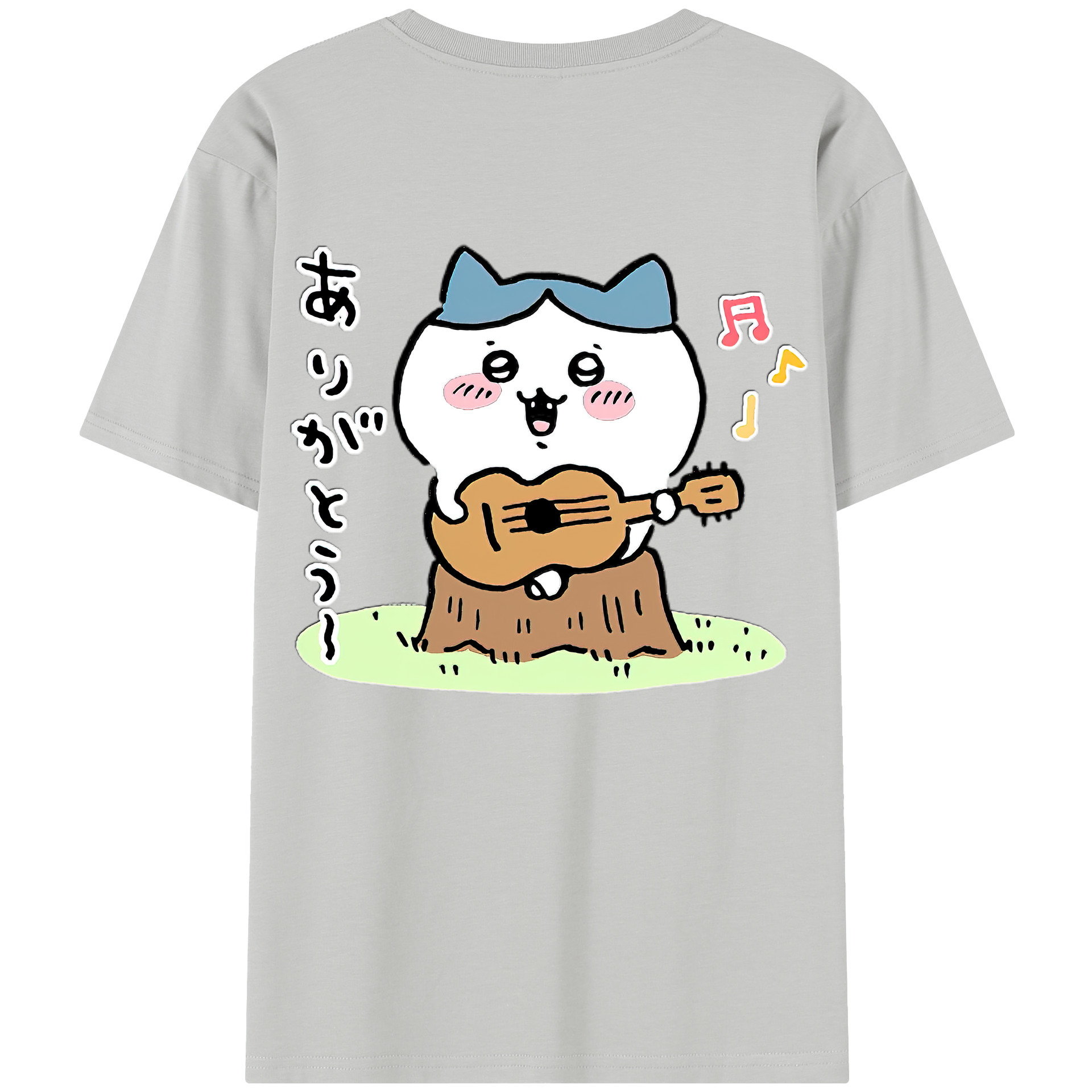 （画像用） ちいかわ ハチワレ Chii-kawa hachiware レディース半袖Tシャツ(バックプリント)