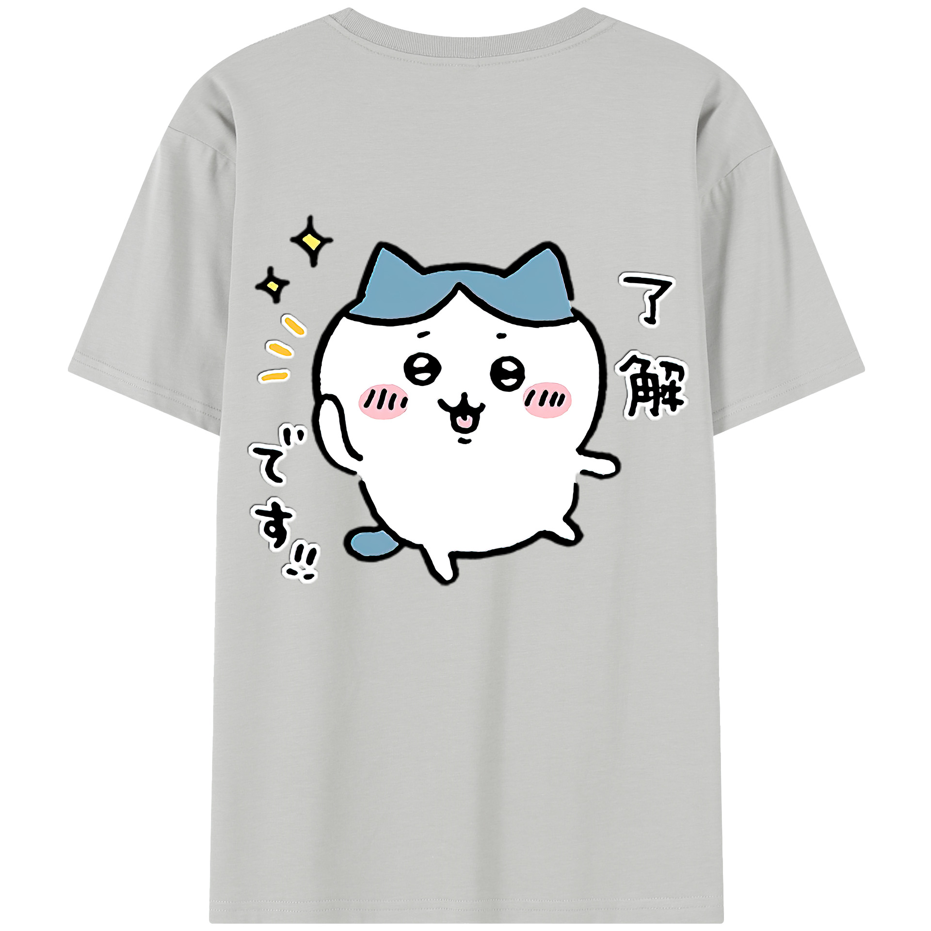 （画像用） ちいかわ ハチワレ Chii-kawa hachiware レディース半袖Tシャツ(バックプリント)