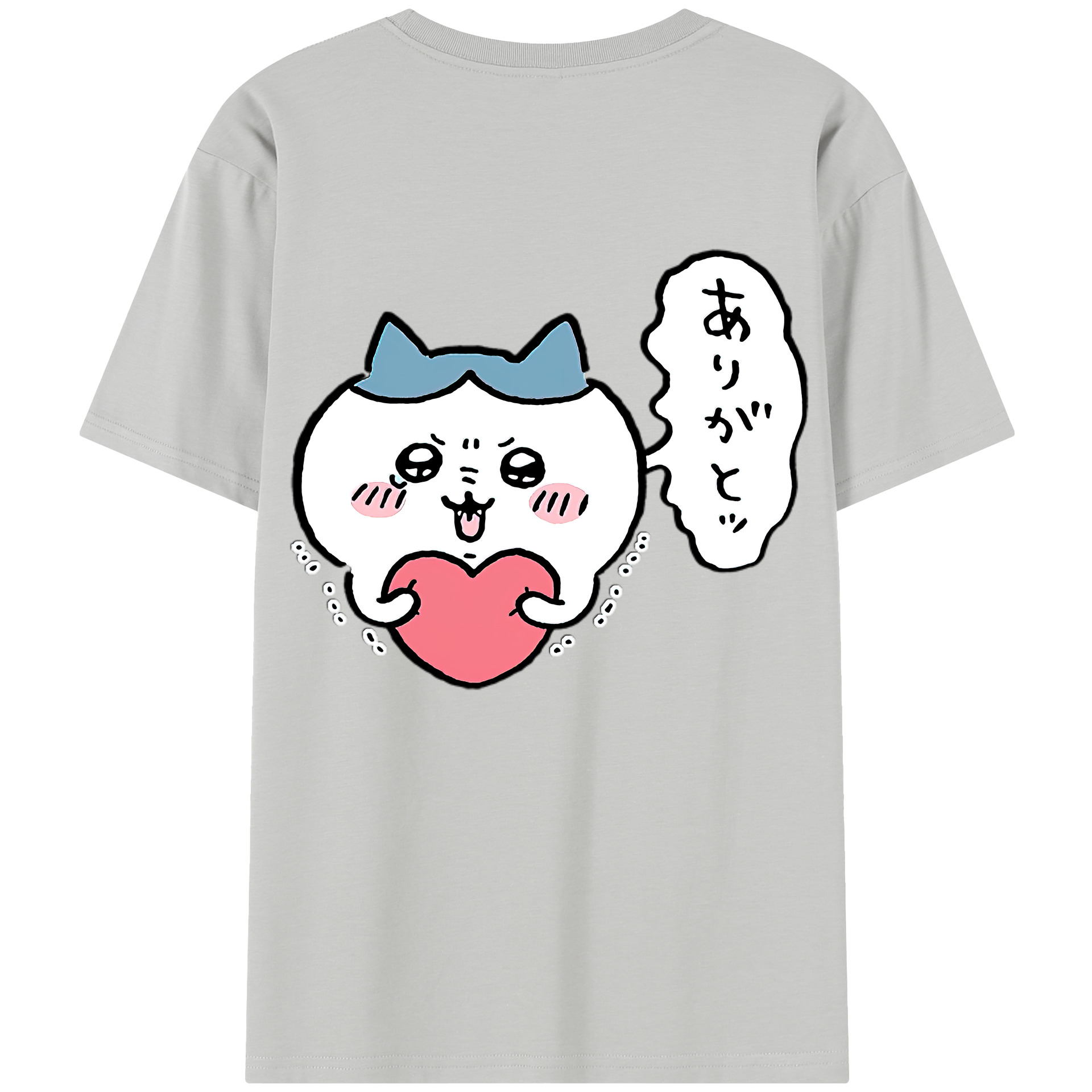 （画像用） ちいかわ ハチワレ Chii-kawa hachiware レディース半袖Tシャツ(バックプリント)