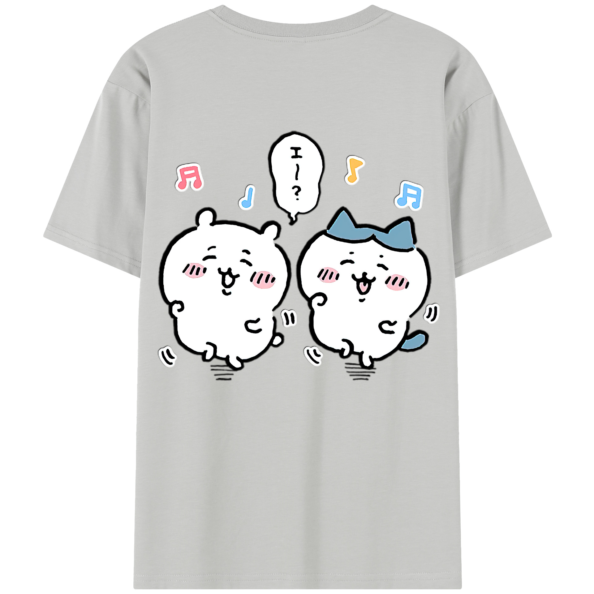 （画像用） ちいかわ ハチワレ Chii-kawa hachiware レディース半袖Tシャツ(バックプリント)