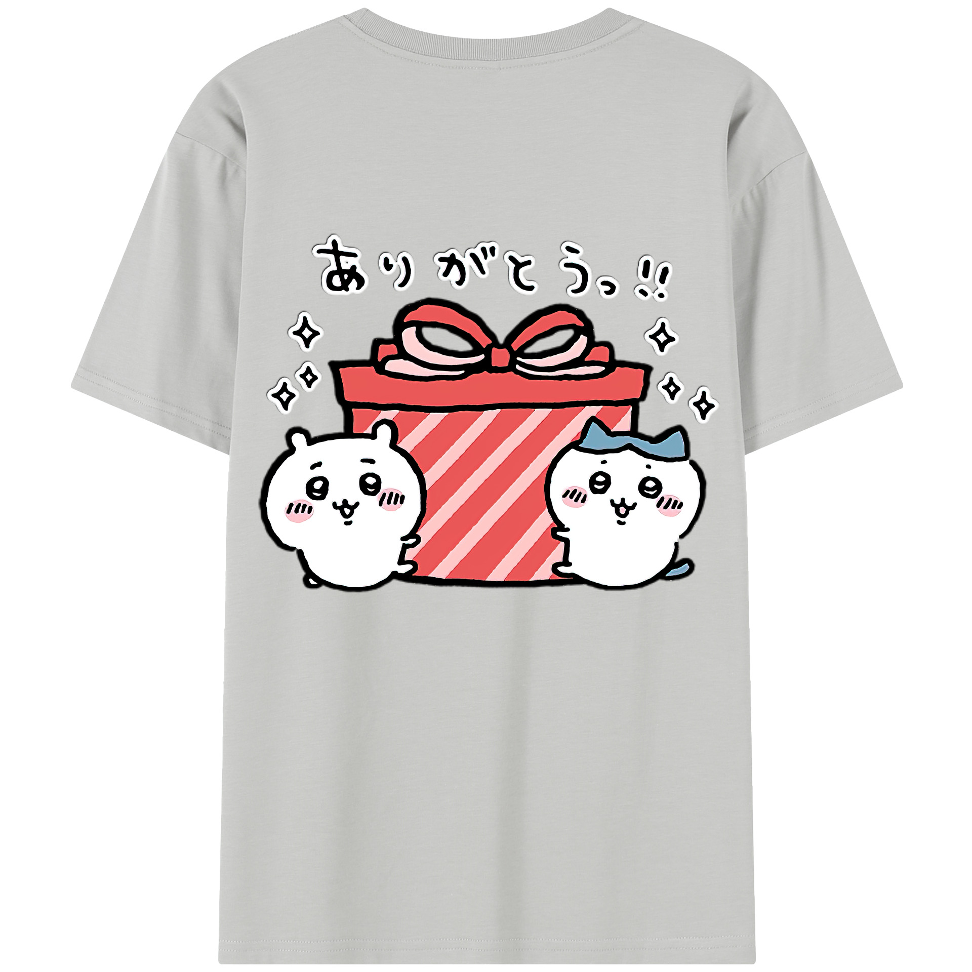 （画像用） ちいかわ ハチワレ Chii-kawa hachiware レディース半袖Tシャツ(バックプリント)