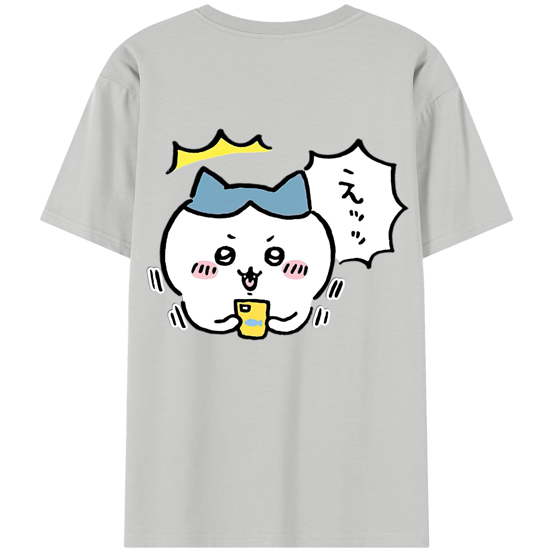 （画像用） ちいかわ ハチワレ Chii-kawa hachiware レディース半袖Tシャツ(バックプリント)