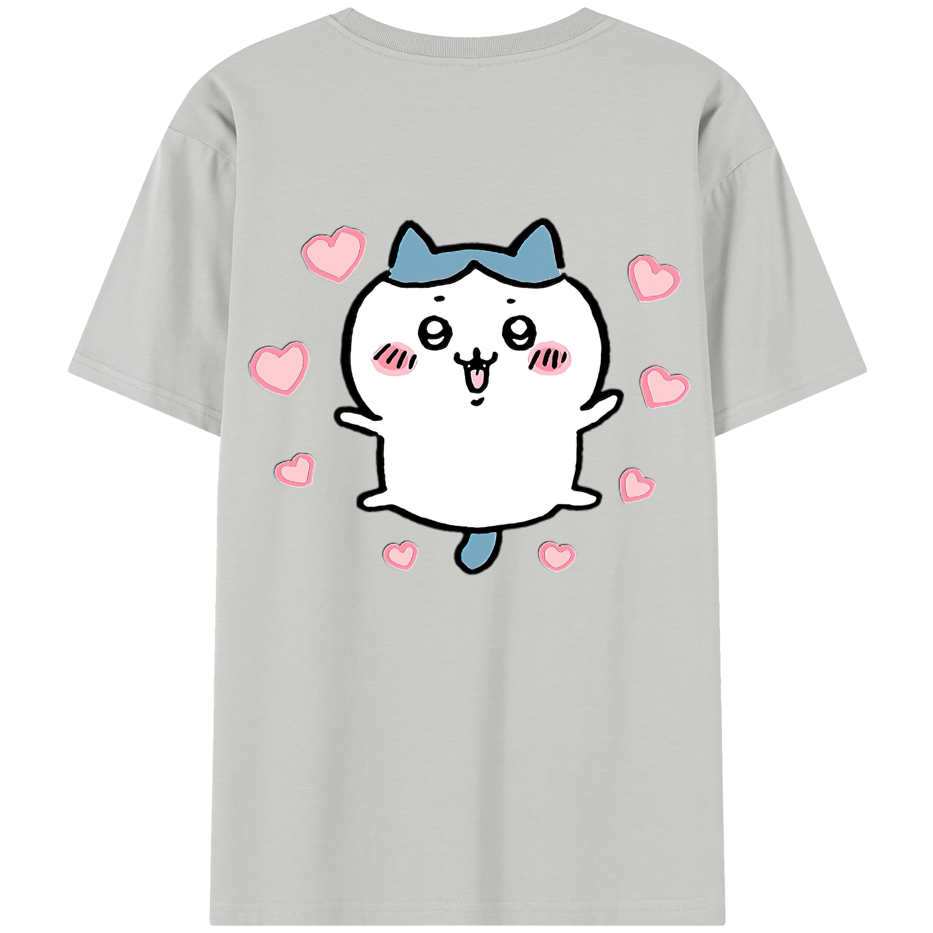 （画像用） ちいかわ ハチワレ Chii-kawa hachiware レディース半袖Tシャツ(バックプリント)